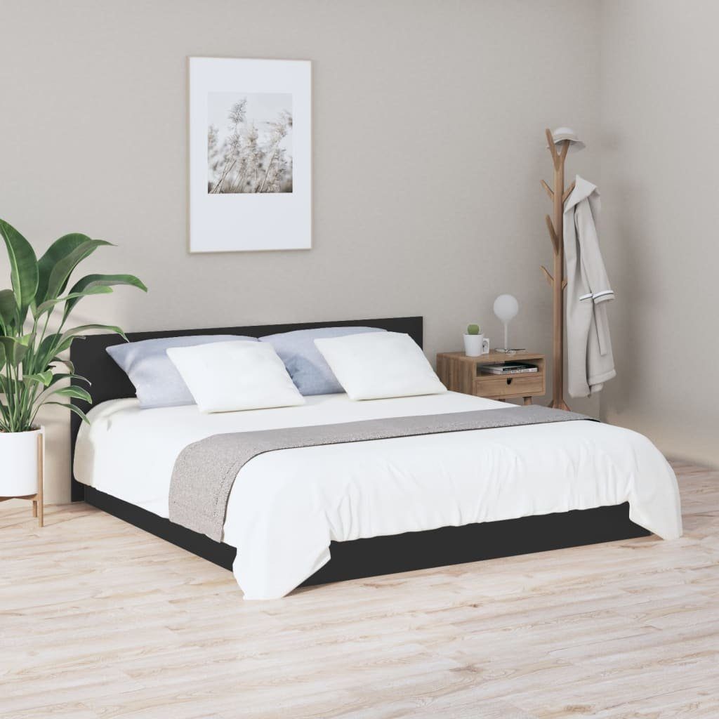 vidaXL Bett Kopfteil Schwarz 200x1,5x80 cm Holzwerkstoff (1-tlg)