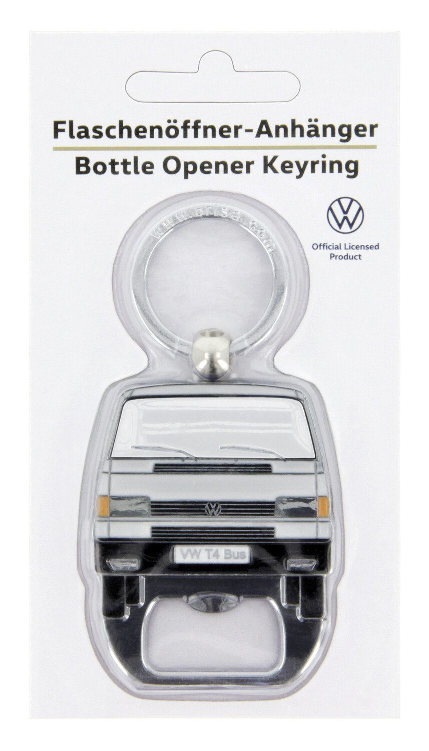 Collection T4 mit Schlüsselanhänger Bus Schlüsselring Integrierter im Flaschenöffner VW Bulli Design, Weiß BRISA by Flaschenöffner Volkswagen