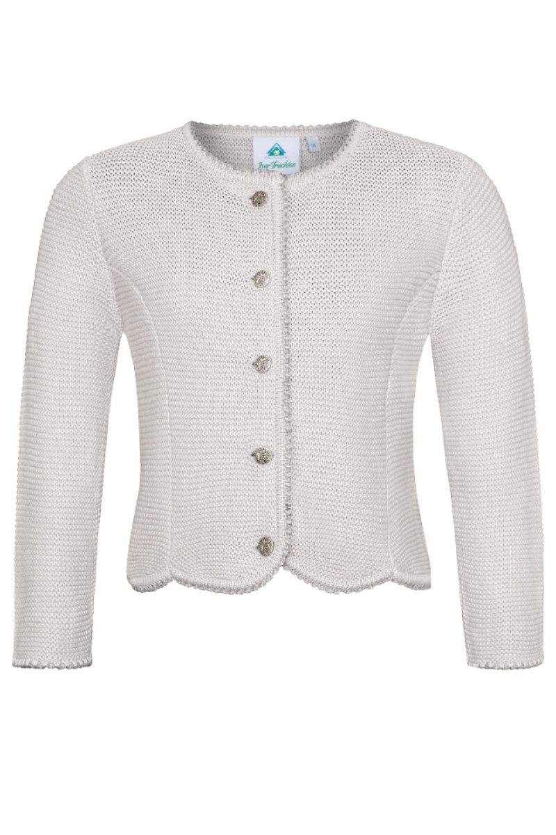 Isar-Trachten Trachtenjacke Strickjacke Kinder - ELEGANTINE - hellgrau