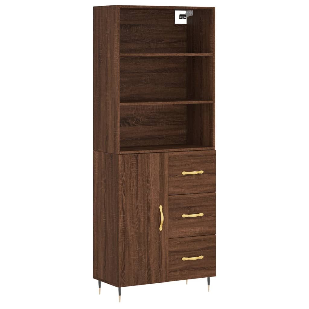 vidaXL Highboard Highboard Braun Eichen-Optik 69,5x34x180 günstig online kaufen