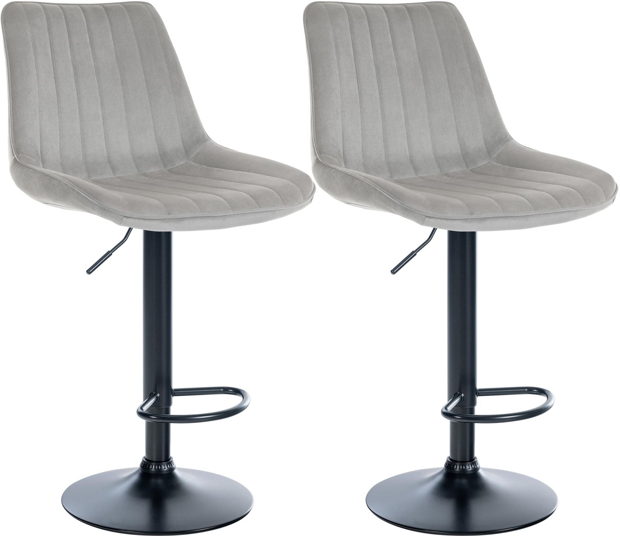 CLP Barhocker Toni Samt (2er Set, günstig online kaufen