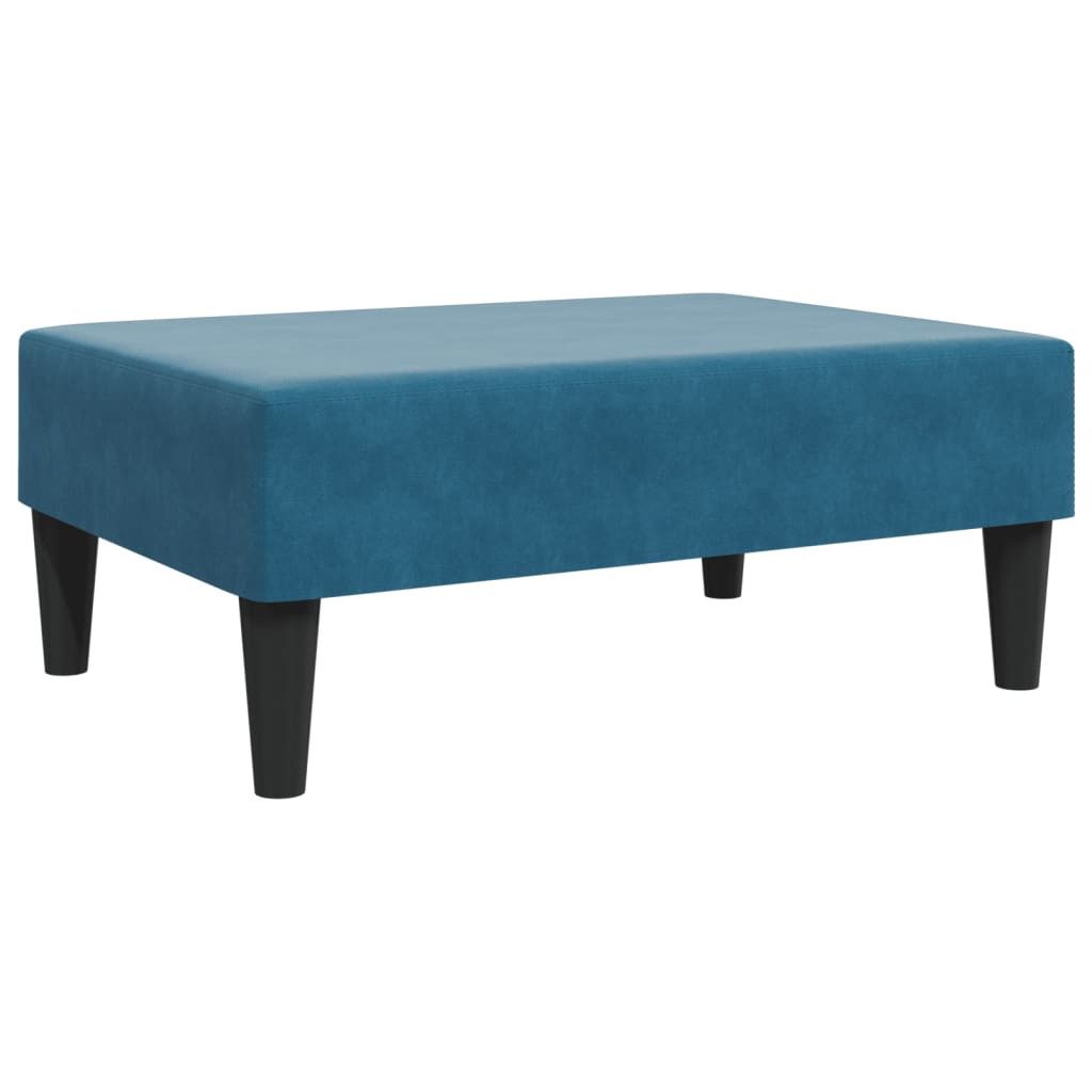 vidaXL Polsterhocker Fußhocker Blau 77x55x31 cm günstig online kaufen