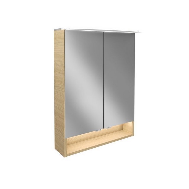 FACKELMANN Badezimmerspiegelschrank FACKELMANN LED Spiegelschrank B.STYLE / Badschrank mit gedämpften Scharnieren / Maße (B x