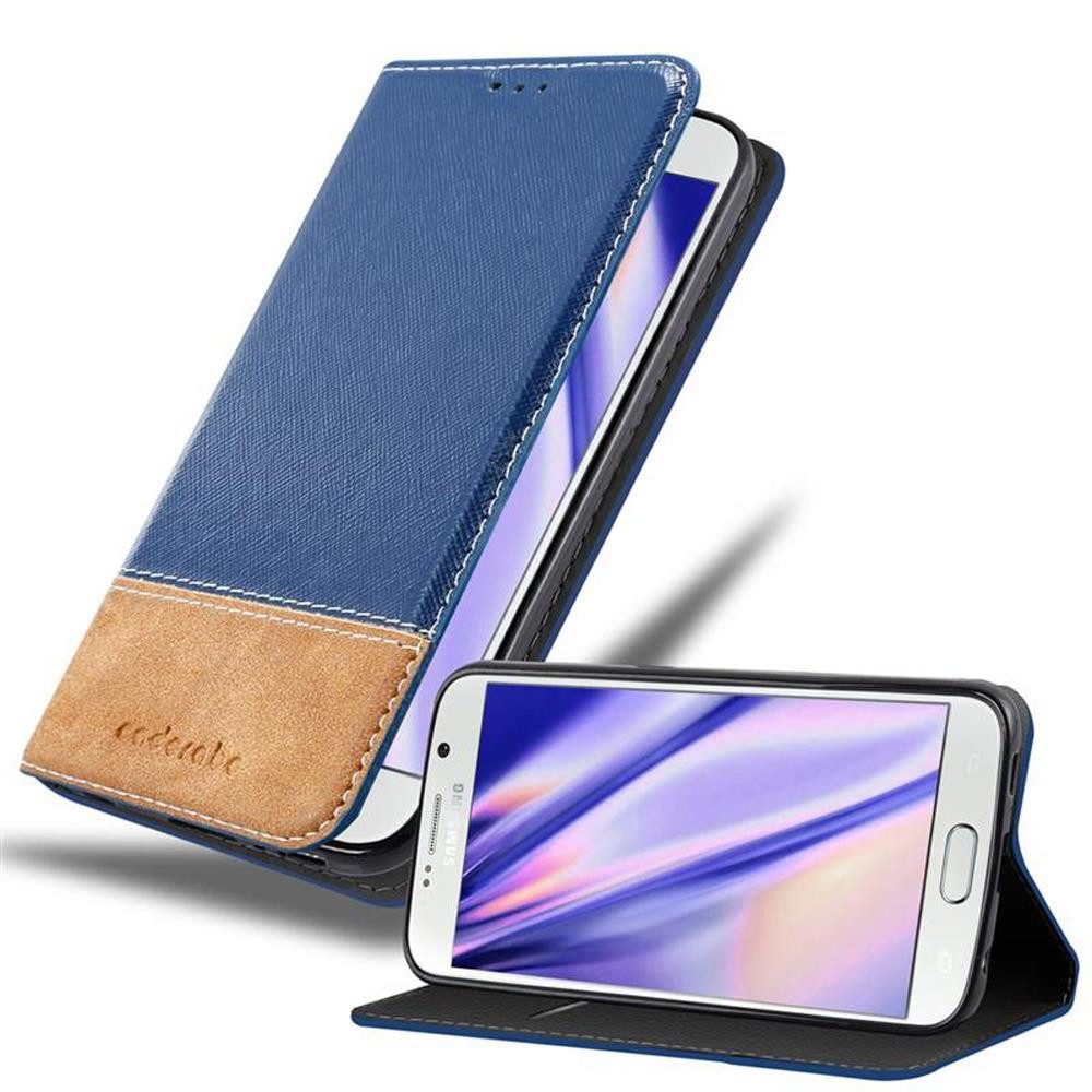 Cadorabo Handyhülle für Samsung Galaxy S6 Hülle Samsung Galaxy S6, Klappbare Handy Schutzhülle - Hülle - mit Standfunktion und Kartenfach