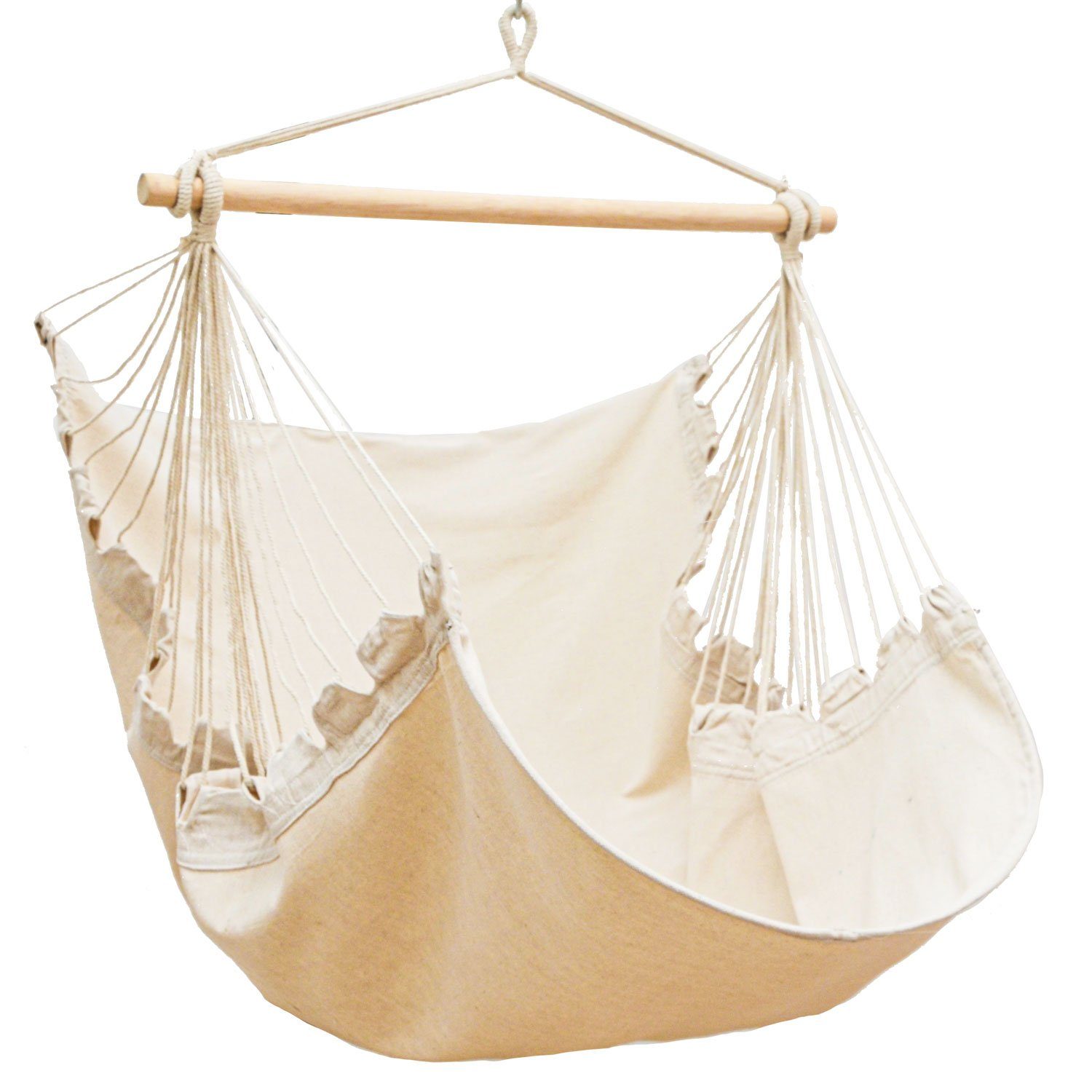AMANKA Hängestuhl für 1 Person: XL Outdoor Hängesessel bis 100 kg für Garten und Balkon, 155 x 125 cm Hängesitz für Kinder und Erwachsene - Indoor Relaxsessel