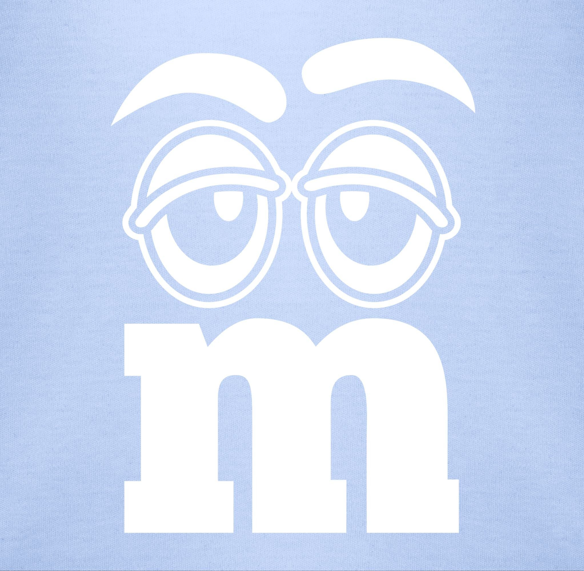 Gruppen Babyblau Shirtbody Gesicht 2 Karneval Faschingskostüm Fasching & Aufdruck Shirtracer M&M