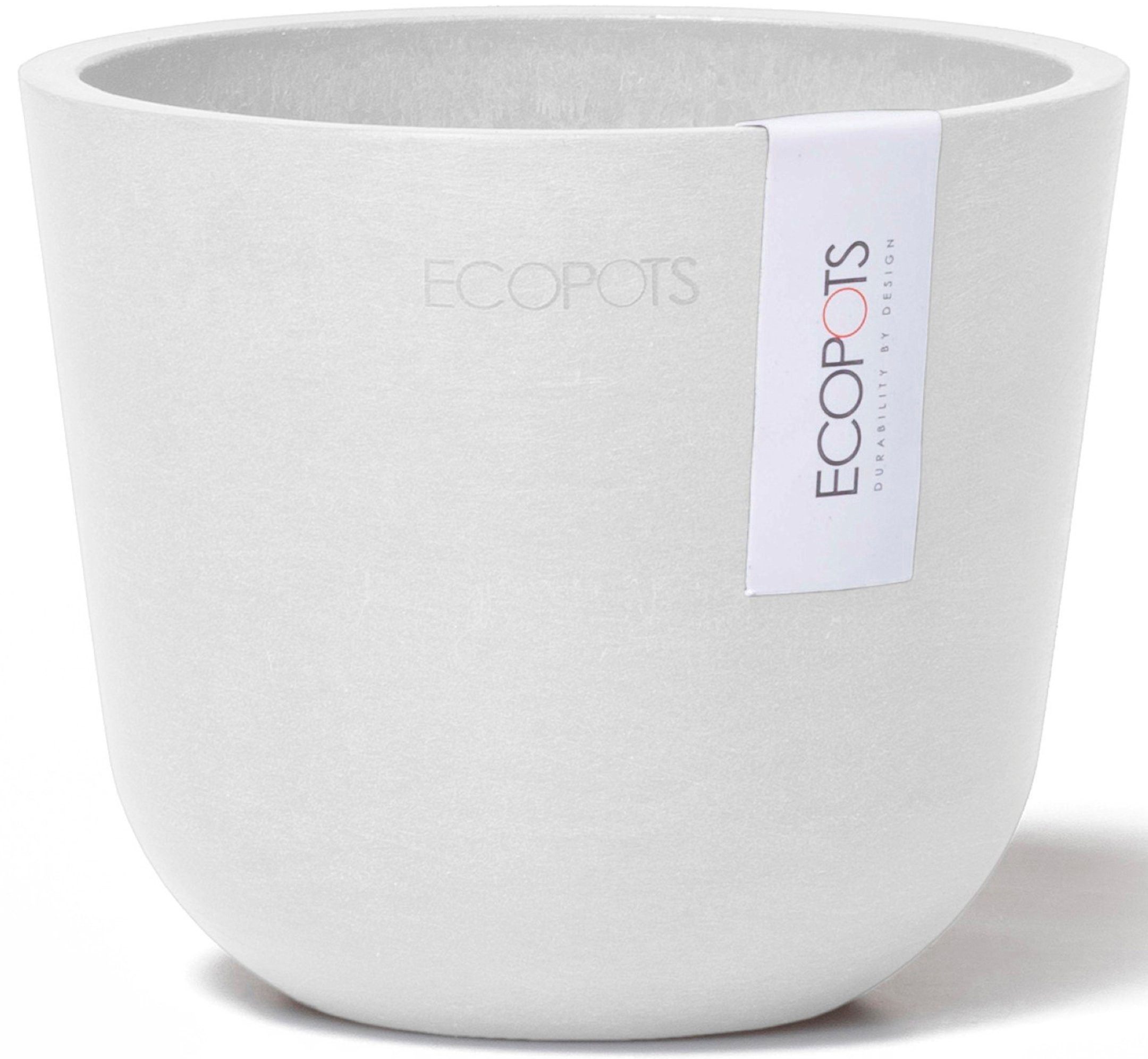 ECOPOTS Blumentopf Oslo Mini 11,5 Weiß, für den Innenbereich