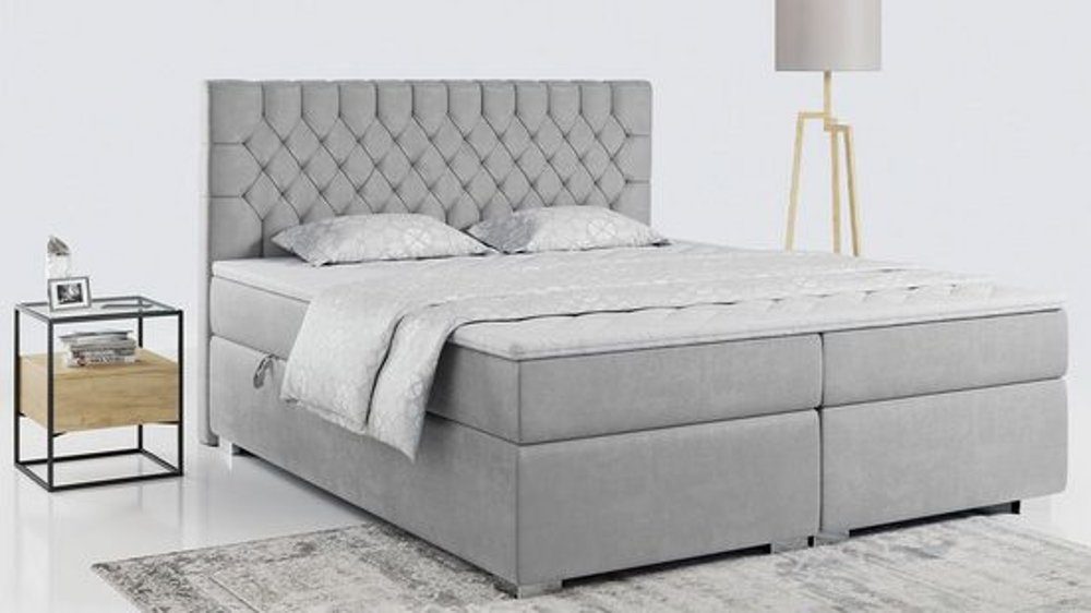 DB-Möbel Boxspringbett RAMIRES-Doppelbett mit Multipocket-Matratze.