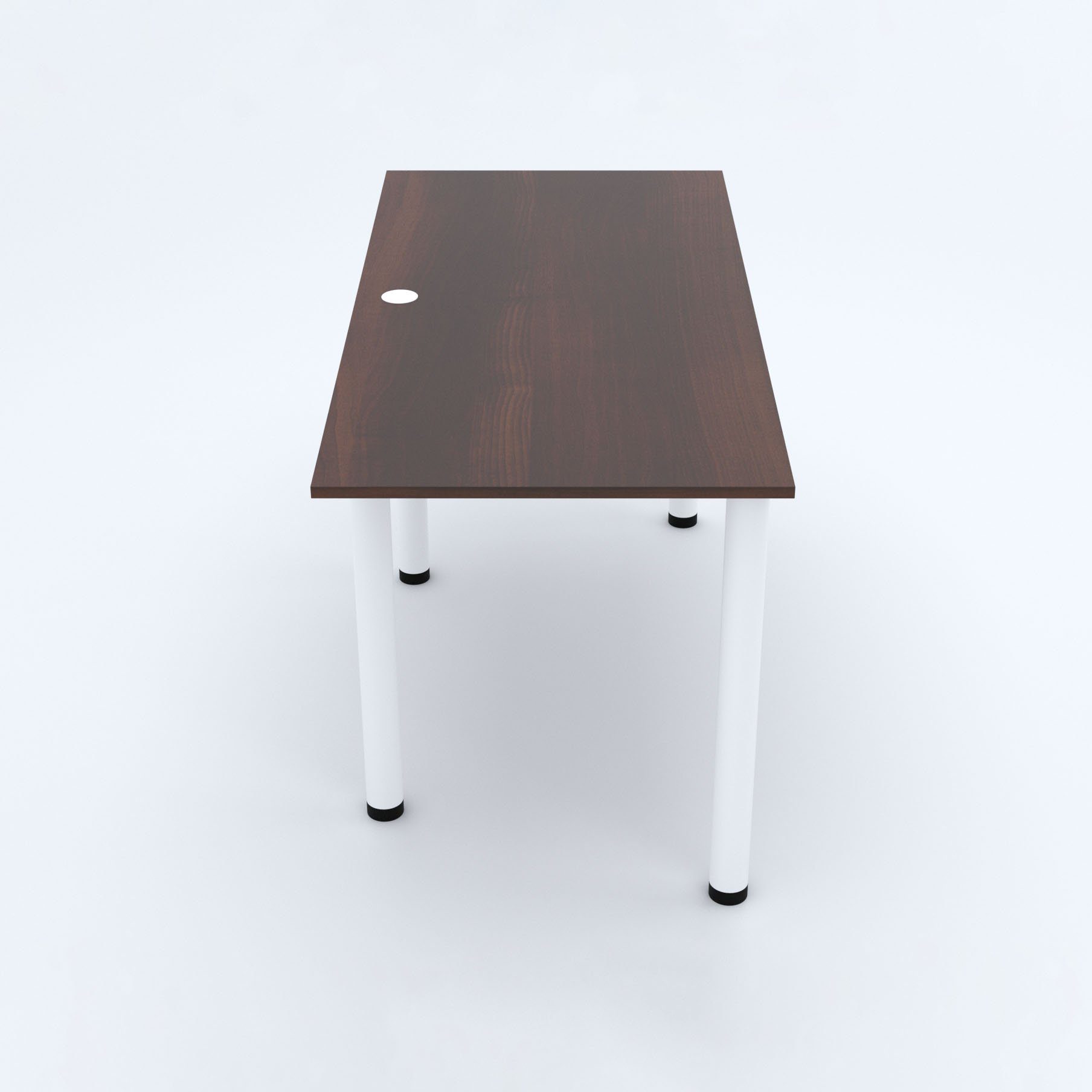 Schreibtisch, Walnuss weißen und mit Kabeldurchführung AKKE 2mm PVC Schreibtisch Beinen
