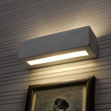 etc-shop Wandleuchte, Leuchtmittel nicht inklusive, Wandleuchte Innen Wandlampe weiß Keramik Lampe