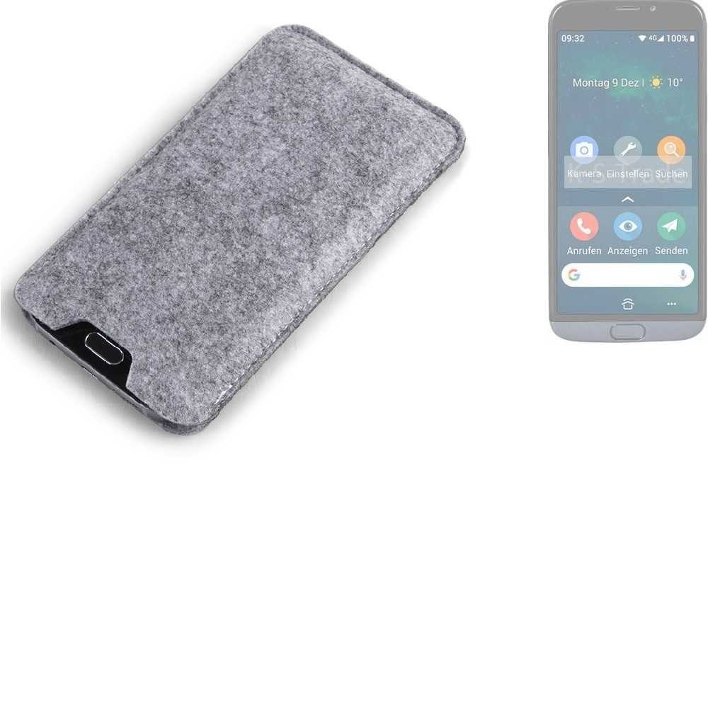 K-S-Trade Handyhülle für Doro 8050, Filz Handyhülle Schutzhülle Filztasche Filz Tasche Case Sleeve
