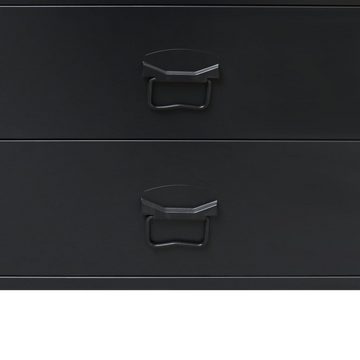 möbelando Schubkastenkommode 3010956 (LxBxH: 40x78x93 cm), aus Metall in Schwarz mit 4 Schubladen