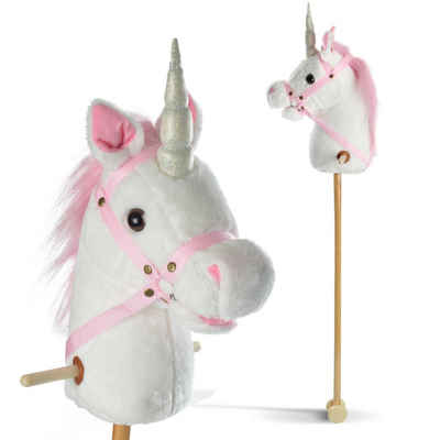 Pink Papaya Steckenpferd Steckenpferd, Hobby Horse mit Sounds, inkl. Halfter, mit Rollen