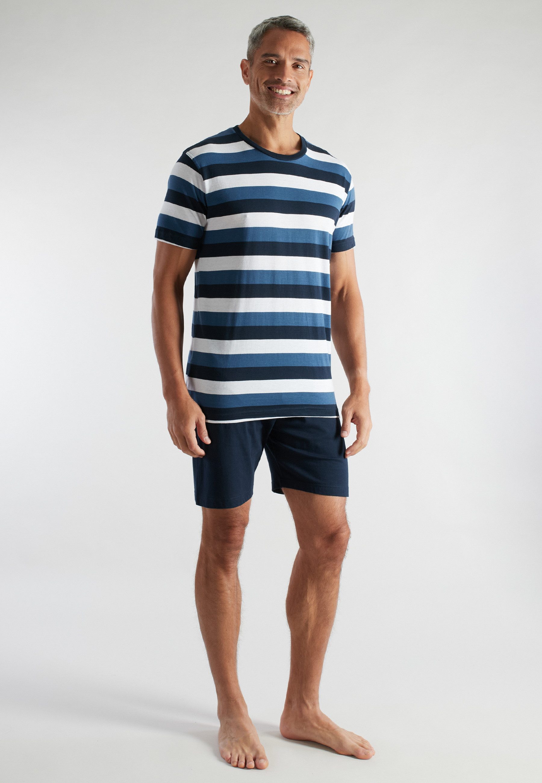 CECEBA Shorty CECEBA Herren Shorty blau quergestreift (1 tlg)