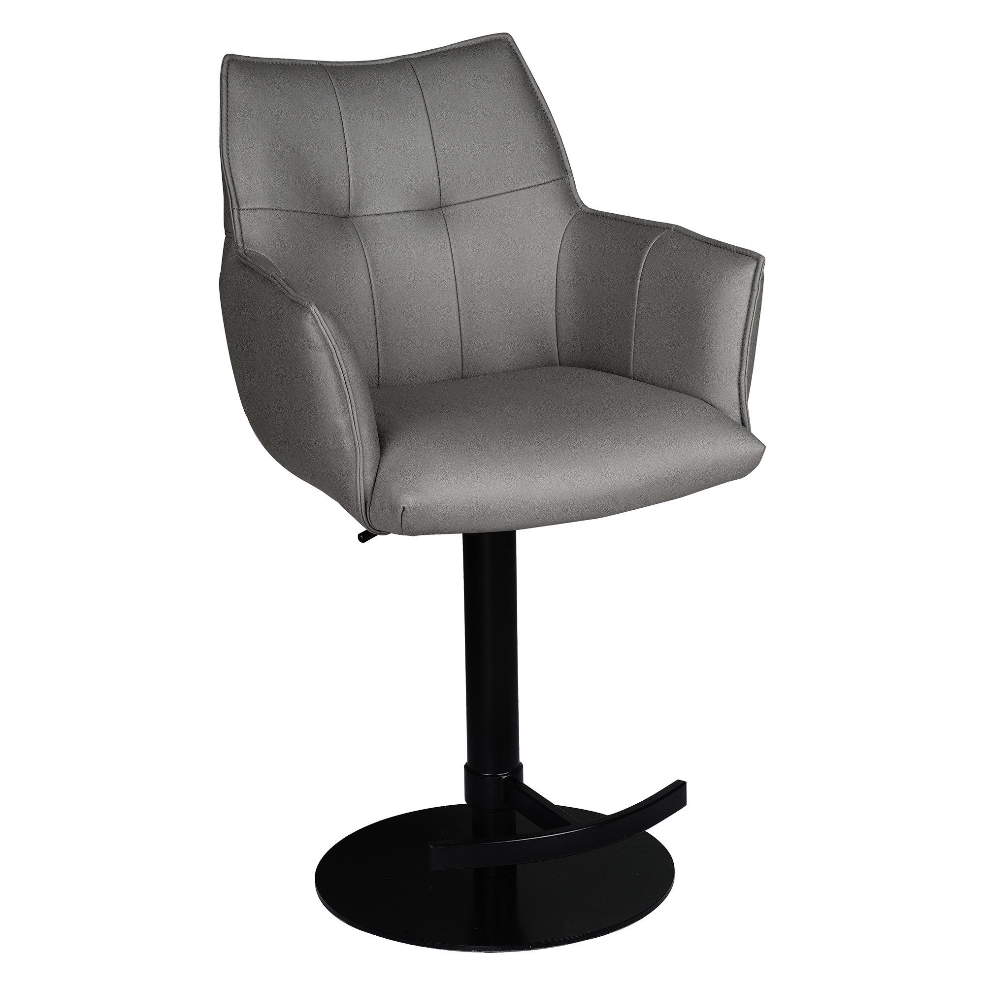 Raburg Barhocker Küchenhocker, Stoff, höhenverstellbar, 360° drehbar, Fußstütze, Makana (Einzelartikel, 1 St), gepolstert, 120 kg belastbar, Metallgestell