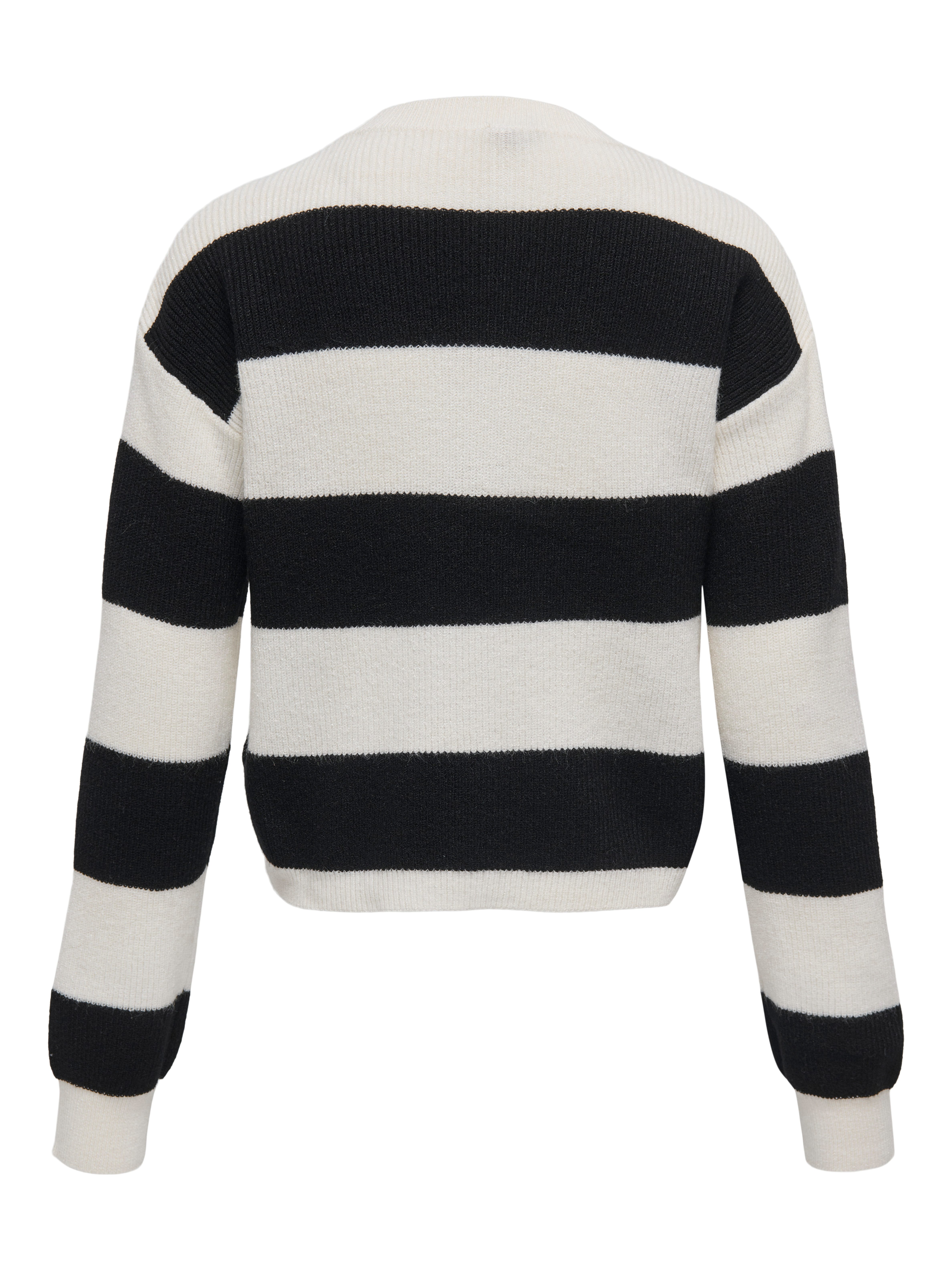 KIDS ONLY Strickpullover KOGFRANCA SHORT L/S STRIPE KNT NOOS Viskosemischung, loose fit