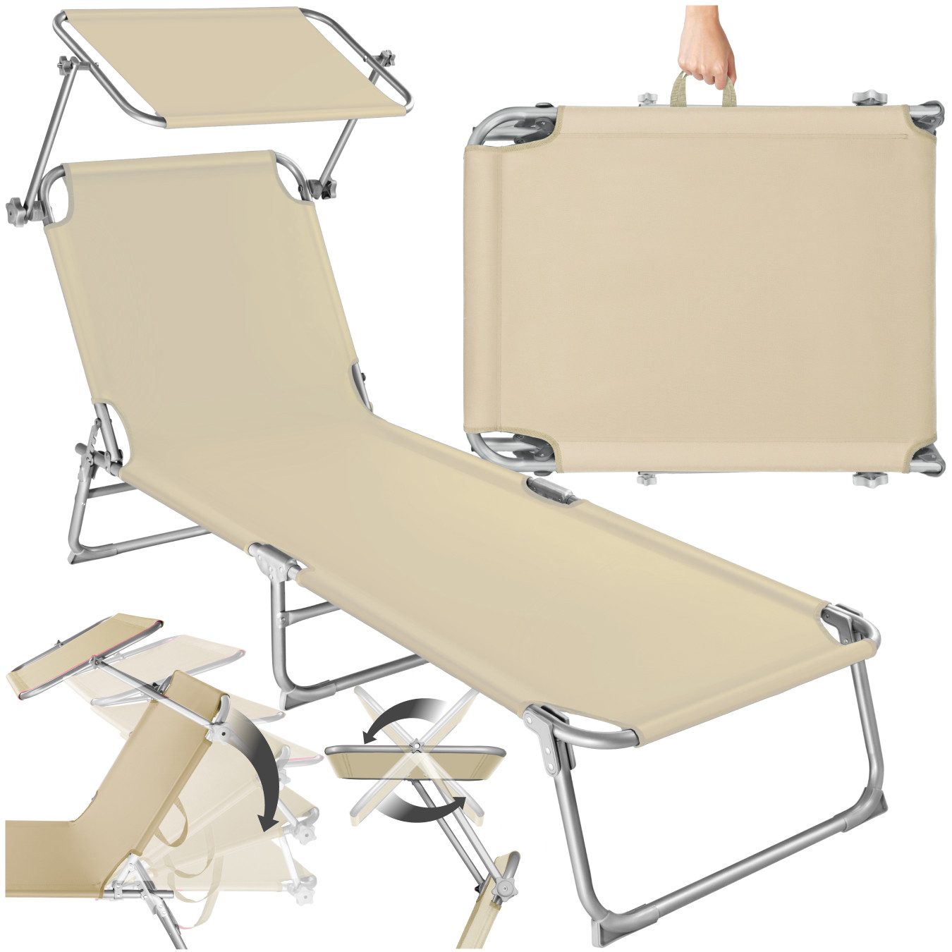 tectake Gartenliege 2er Set Gartenliege, Set, günstig online kaufen