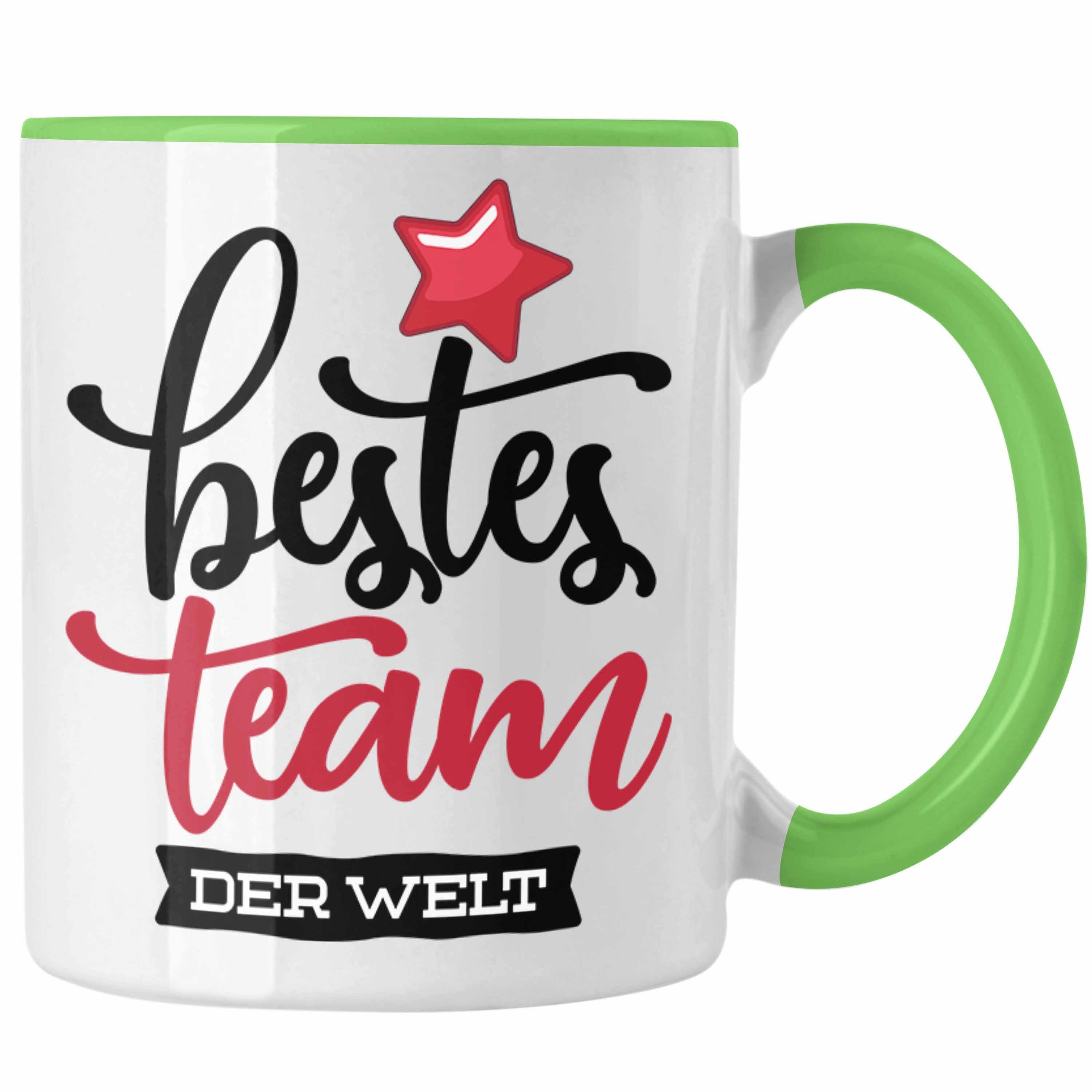 Trendation Tasse Team Kaffeetassen Grün Team Welt der beste Geschenkidee für