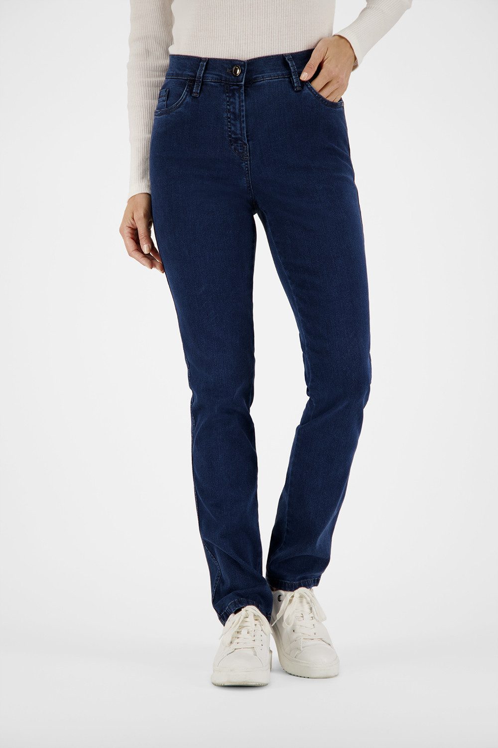 Atelier GARDEUR Slim-fit-Jeans MAJA4-670991-7268 Damenhose Slim Fit blau dunkelblau Materialmix mit Stretch für hohen Tragekomfort