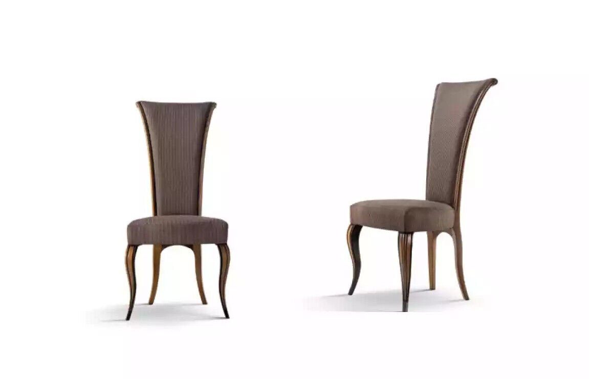 JVmoebel Esszimmerstuhl Klassischer Stuhl Designer Polster Textil Luxus Esszimmerstuhl Neu (1 St), Made in Italy