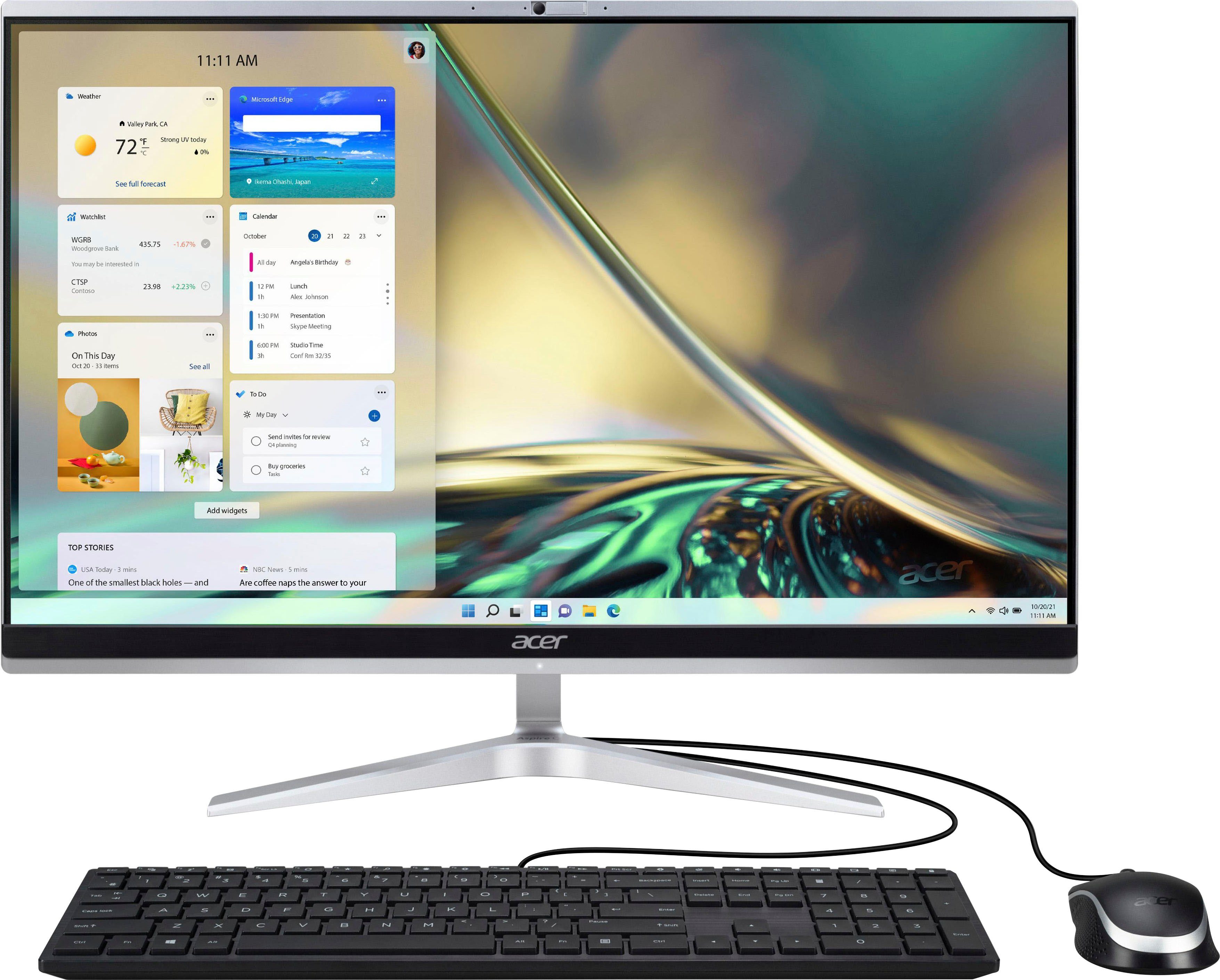 Acer Aspire C24-1650 All-in-One PC (23,8 Zoll, Intel Core i5 1135G7, Iris Xe Graphics, 8 GB RAM, 512 GB SSD, Luftkühlung)
