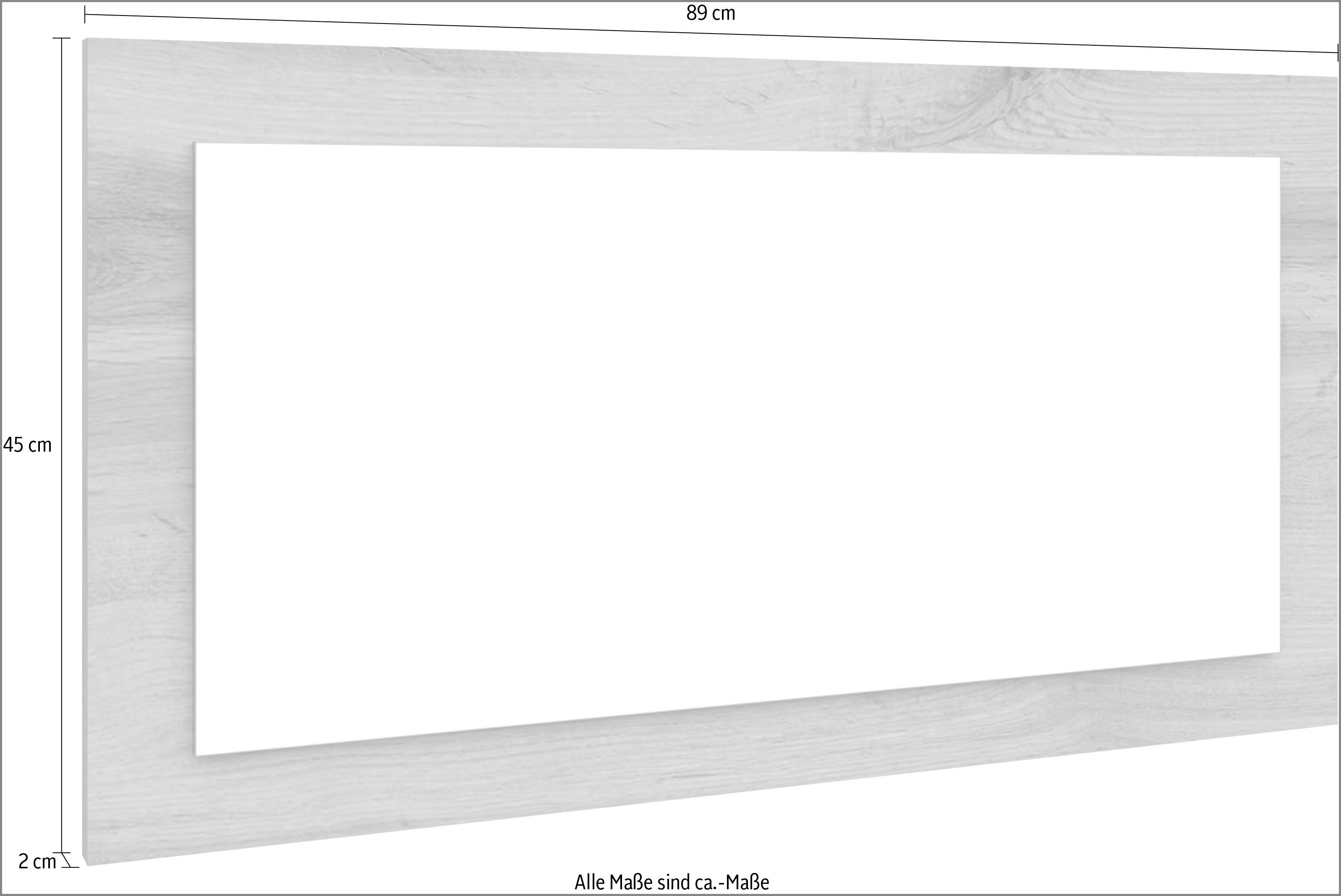 borchardt Möbel Spiegel Finn 89x45cm, moderner Spiegel mit Rahmen, hochkant oder quer montierbar – Bild 3 von 4