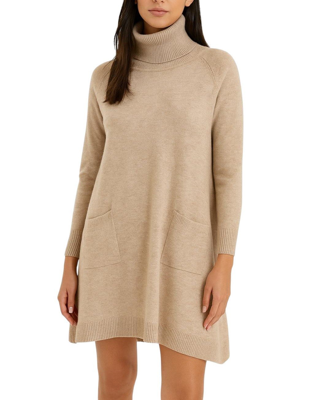 Mississhop Strickkleid Damen Strickkleid A-Linien Kleid günstig online kaufen