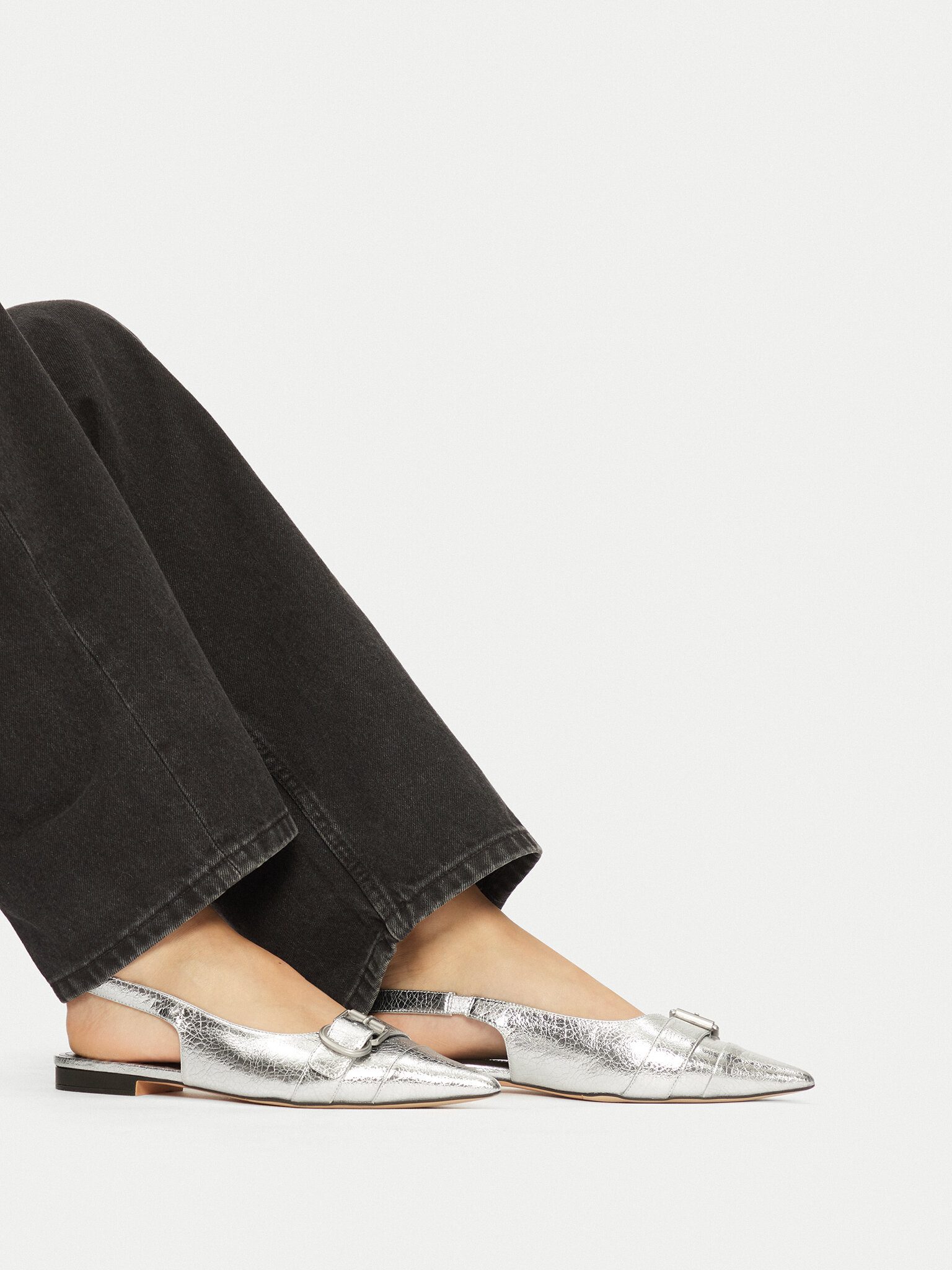 Badura Badura Damen-Ballerinas Silber HIBISCUS-LT593-911 Ballerina