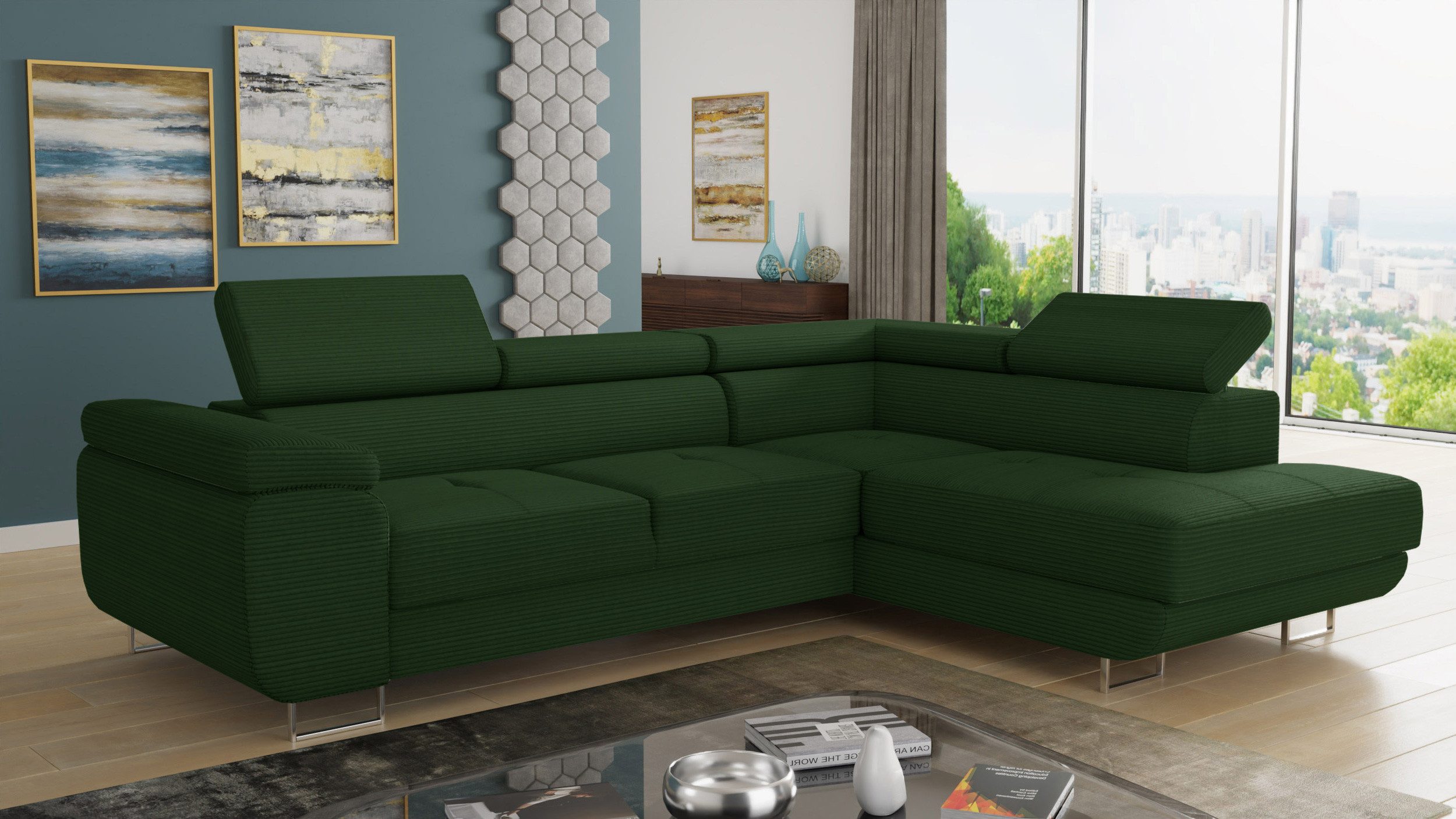 Sofnet Ecksofa Caris Cord, mit Schlaffunktion günstig online kaufen