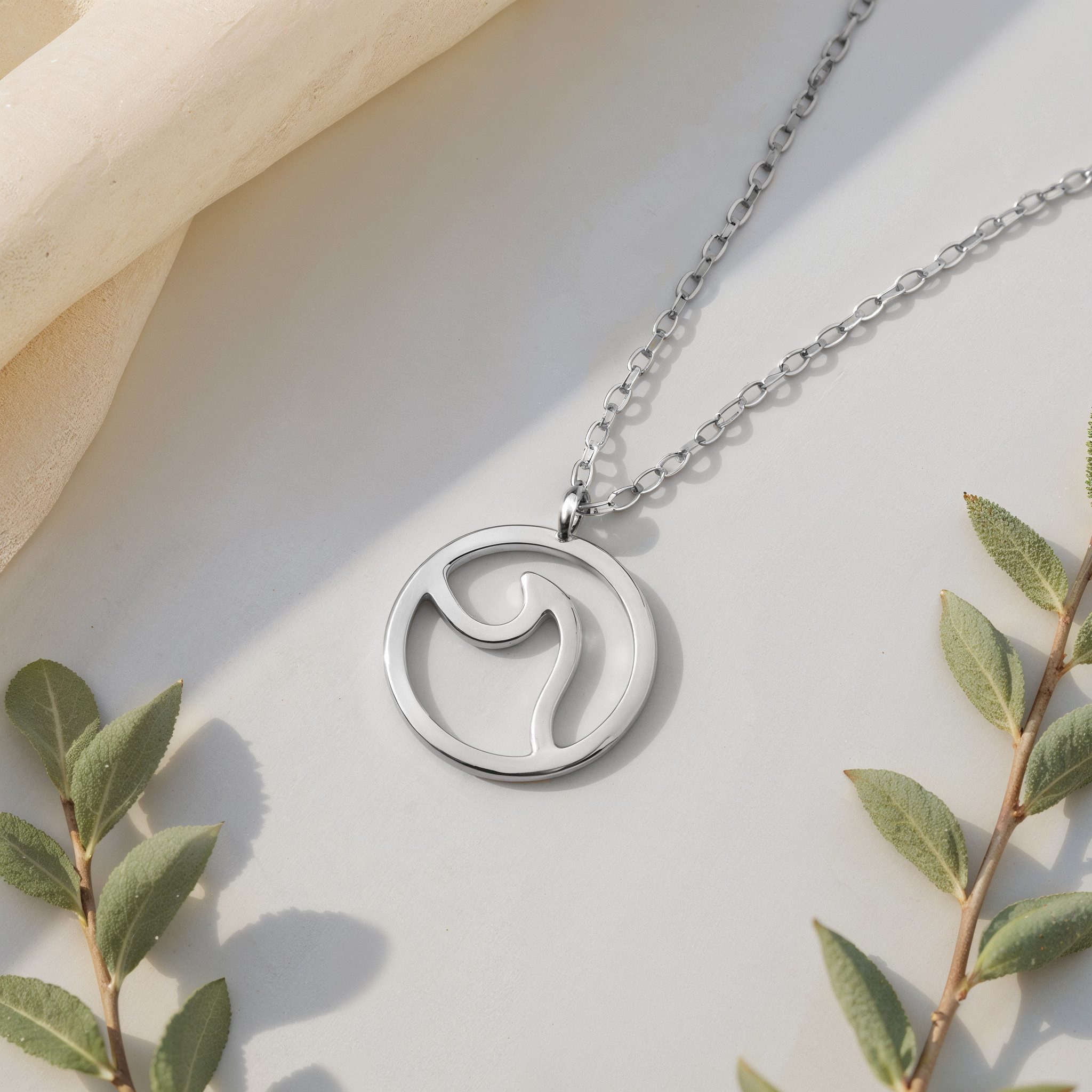 Sofia Milani Kette mit Anhänger Welle, 925 Silber Damen Schmuck - N0465