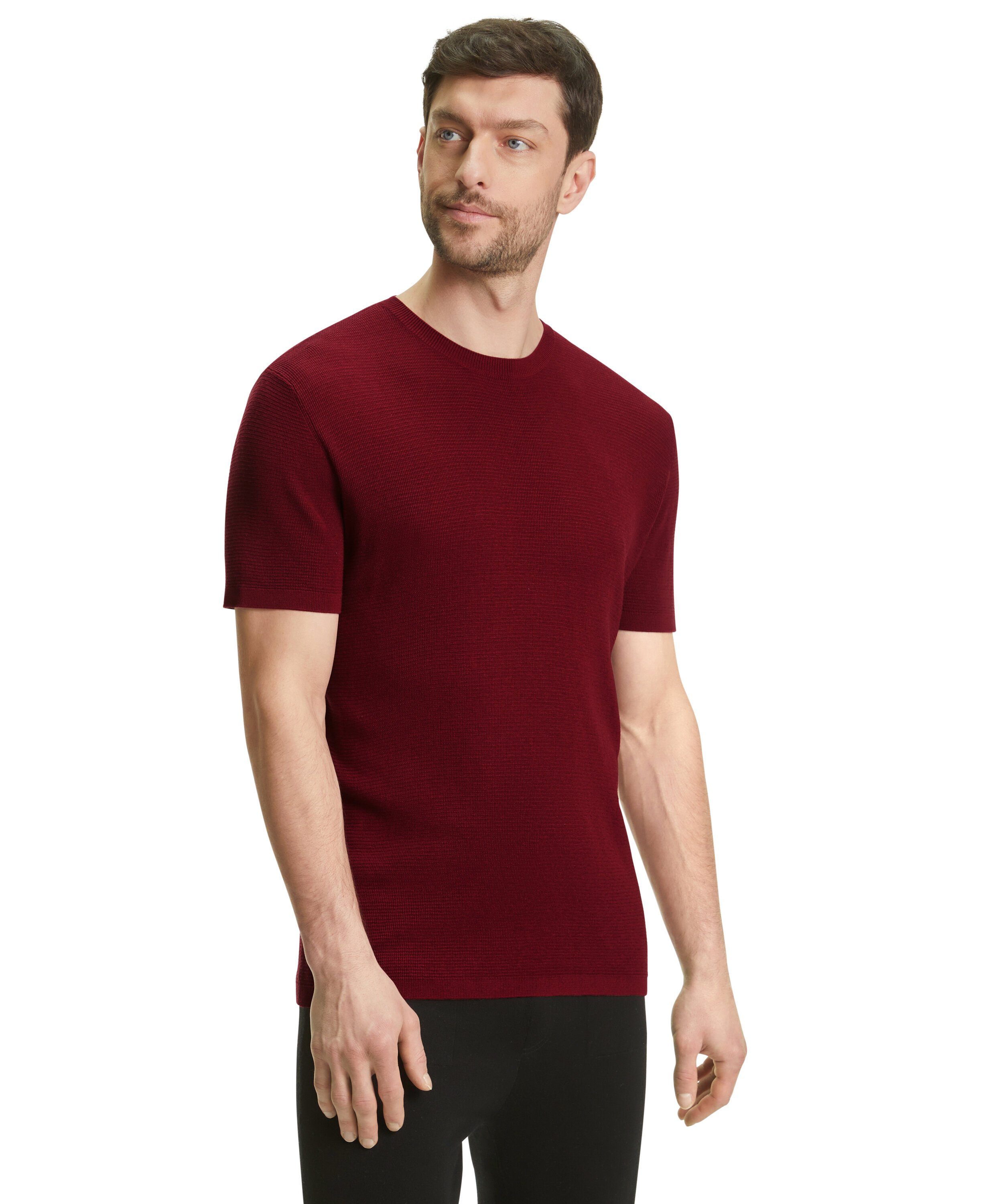 FALKE T-Shirt (1-tlg) aus Seide mit Baumwollanteil merlot (8117)