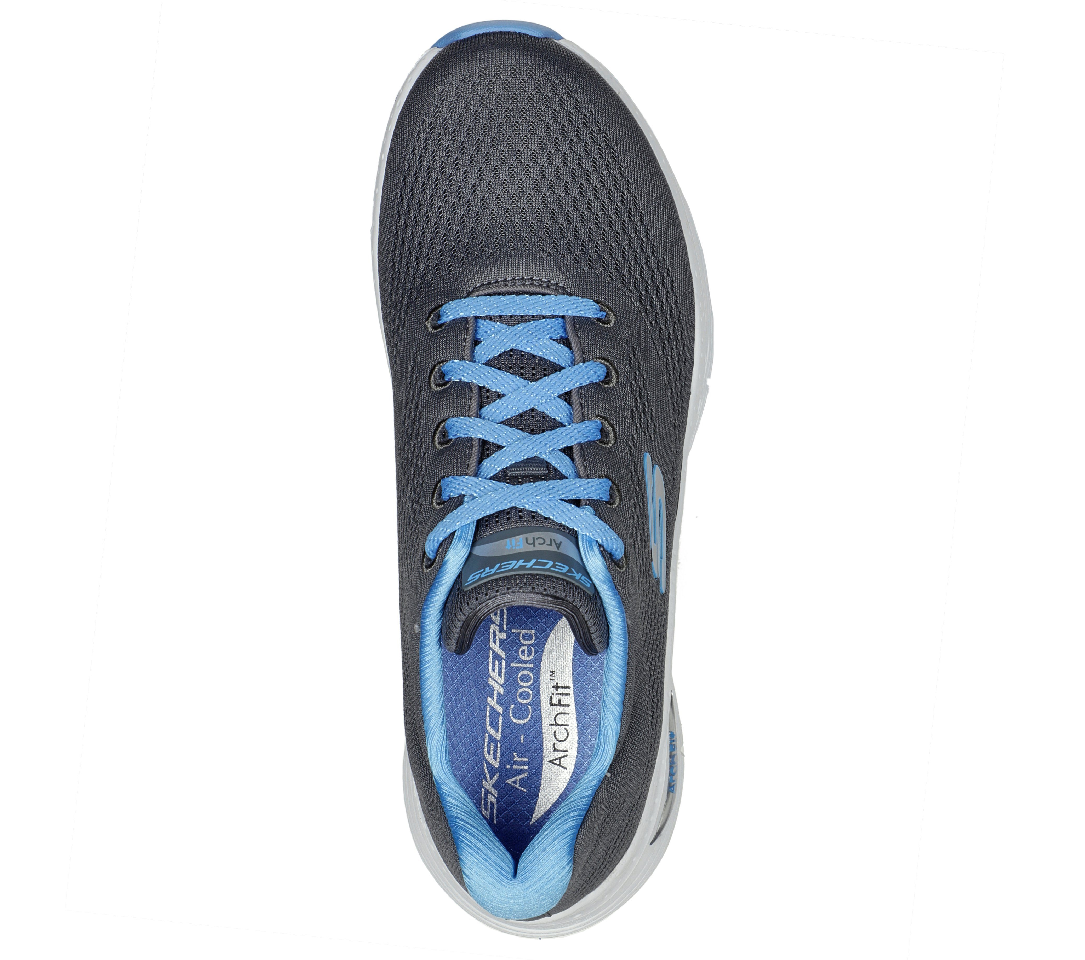 Skechers ARCH FIT Sneaker / mit Innensohlen-System Blau Fußgewölbes Dunkelgrau Unterstützung BIG APPEAL des