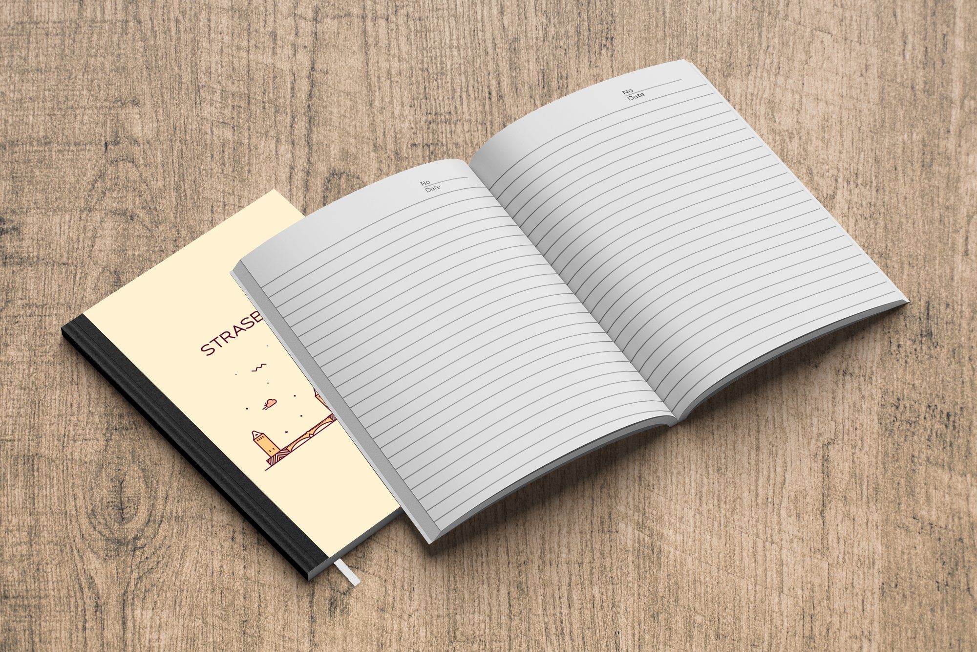 Skyline Haushaltsbuch Notizbuch Journal, MuchoWow A5, - Tagebuch, Merkzettel, Seiten, - Notizheft, Frankreich 98 Straßburg,
