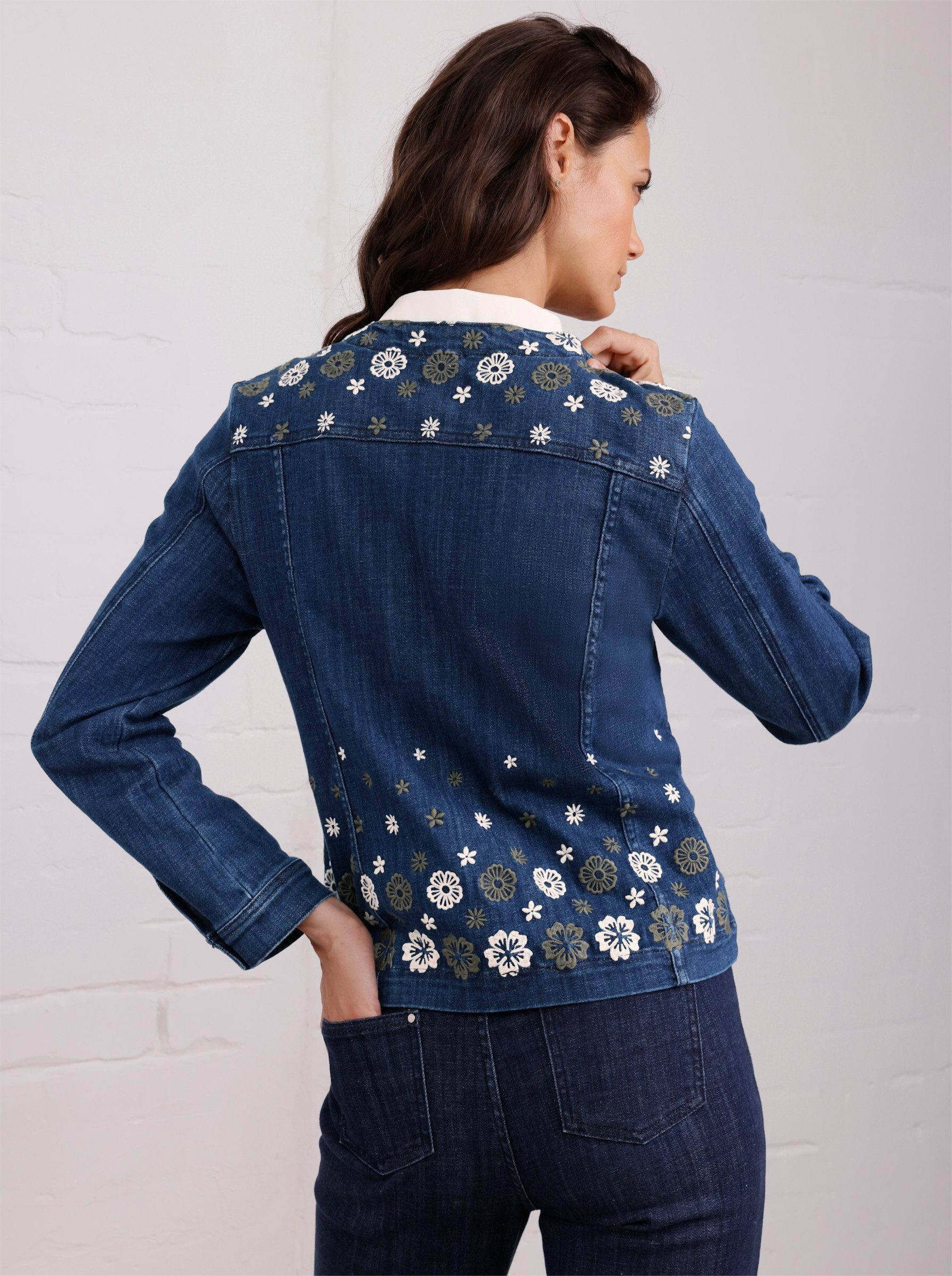 creation L Blusenblazer Lyocell-Mix-Jeans-Blazer Langarm