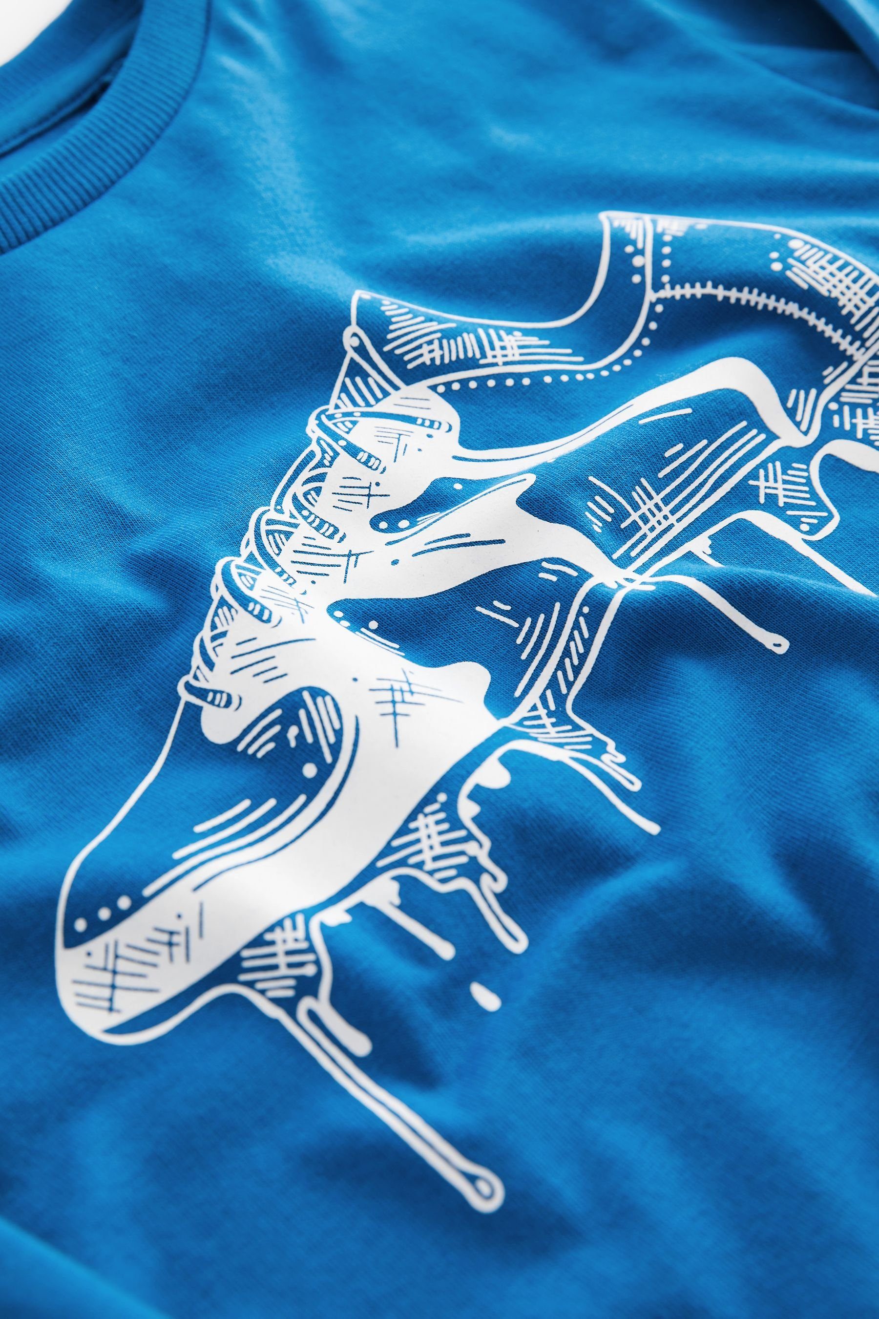 Next (1-tlg) Langärmeliges Boot Football Langarmshirt Grafik-T-Shirt Blue Cobalt