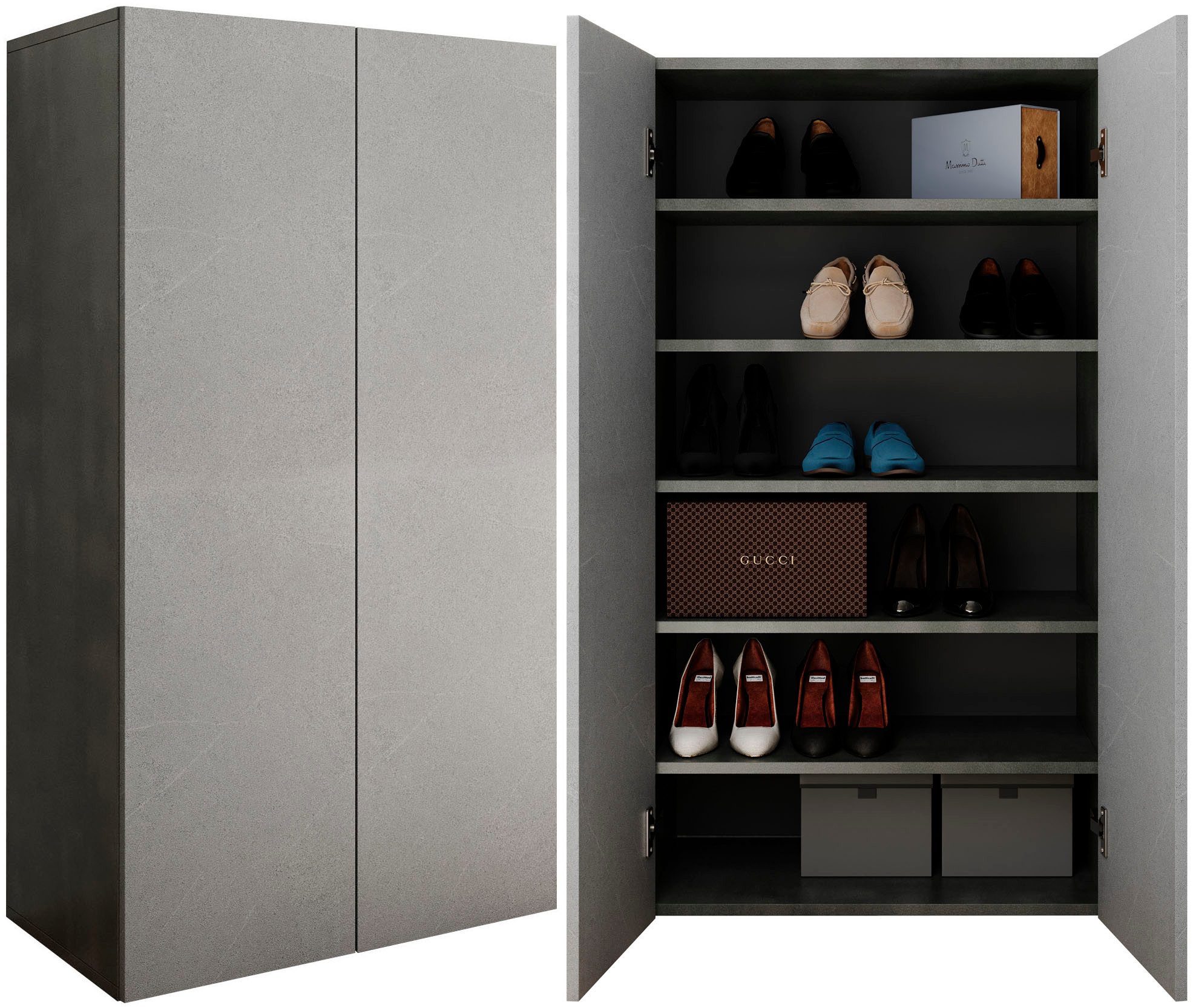 INOSIGN Schuhschrank Pratiko Breite 63 cm, Höhe 114 cm, Schuhregal mit 6 Eb günstig online kaufen