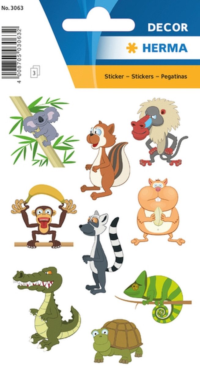 Etiketten Schmucketikett Decor Zoo-linge 3 Blatt
