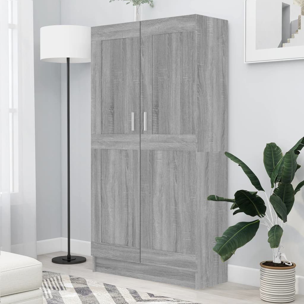 furnicato Bücherregal Bücherschrank Grau Sonoma 82,5x30,5x150 günstig online kaufen