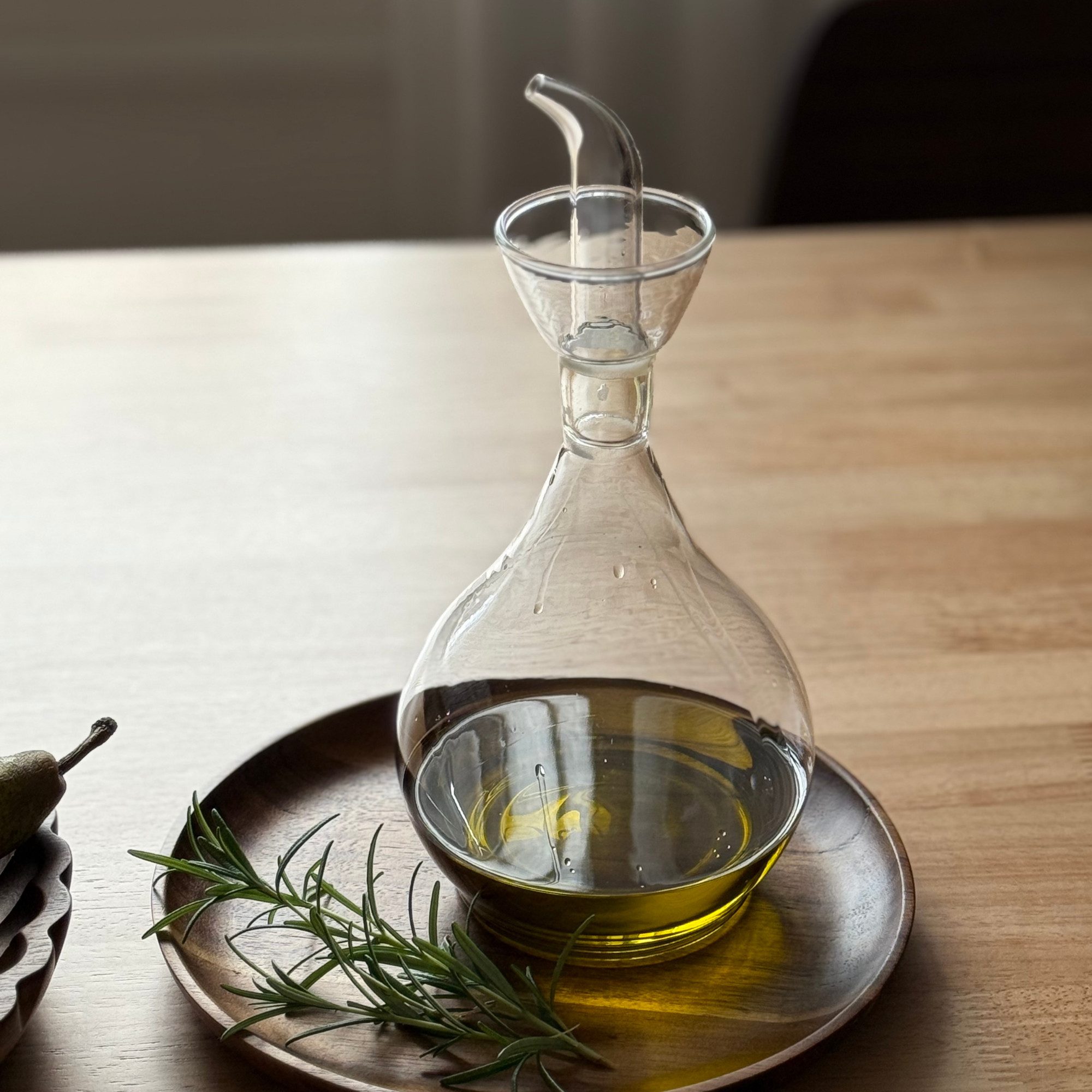 Zoha Ölkaraffe Öl-Essigspender Set Borosilikatglas - Je 1000ml präziser Essigspender, (2-tlg), Glas, präzises ausgießen