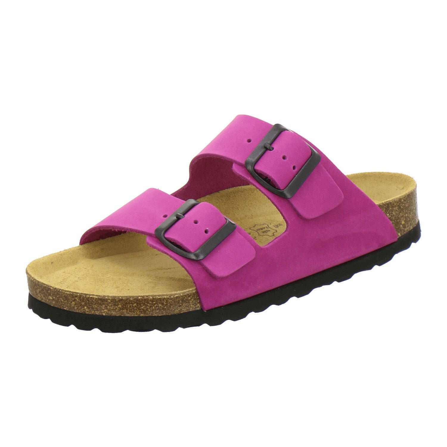 AFS-Schuhe Damen Zweischnaller Pantolette aus Nubukleder mit Fußbett, Made in Germany