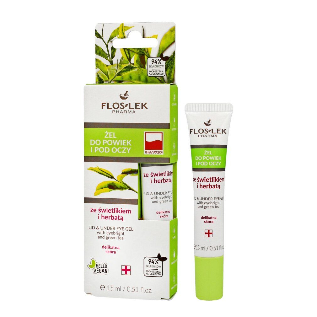 Floslek Körperpflegemittel Flos Lek Lid & Under Eye Gel With Eyebright And Green Tea