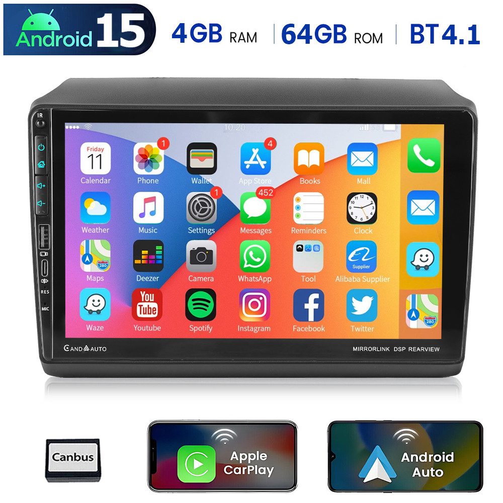 DAB+ Android 15 Für Citroen Jumper Fiat Ducato Peugeot Boxer Carplay Autoradio