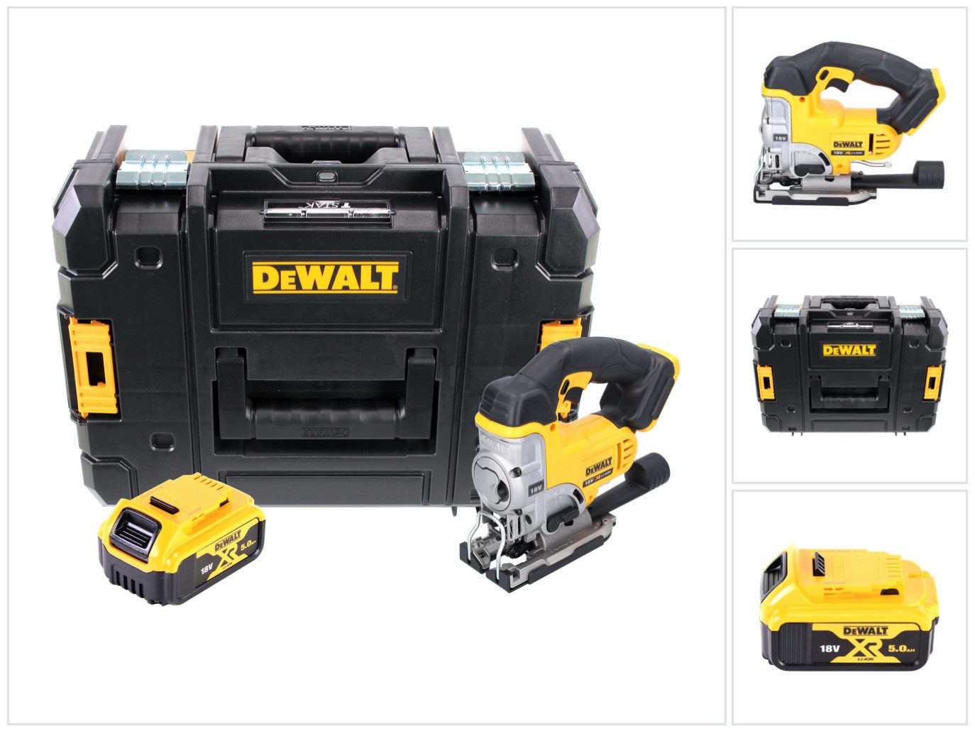 DeWalt Stichsäge DCS 331 NT Akku Stichsäge 18 V + 1x Akku 5,0 Ah + TSTAK - ohne Ladege