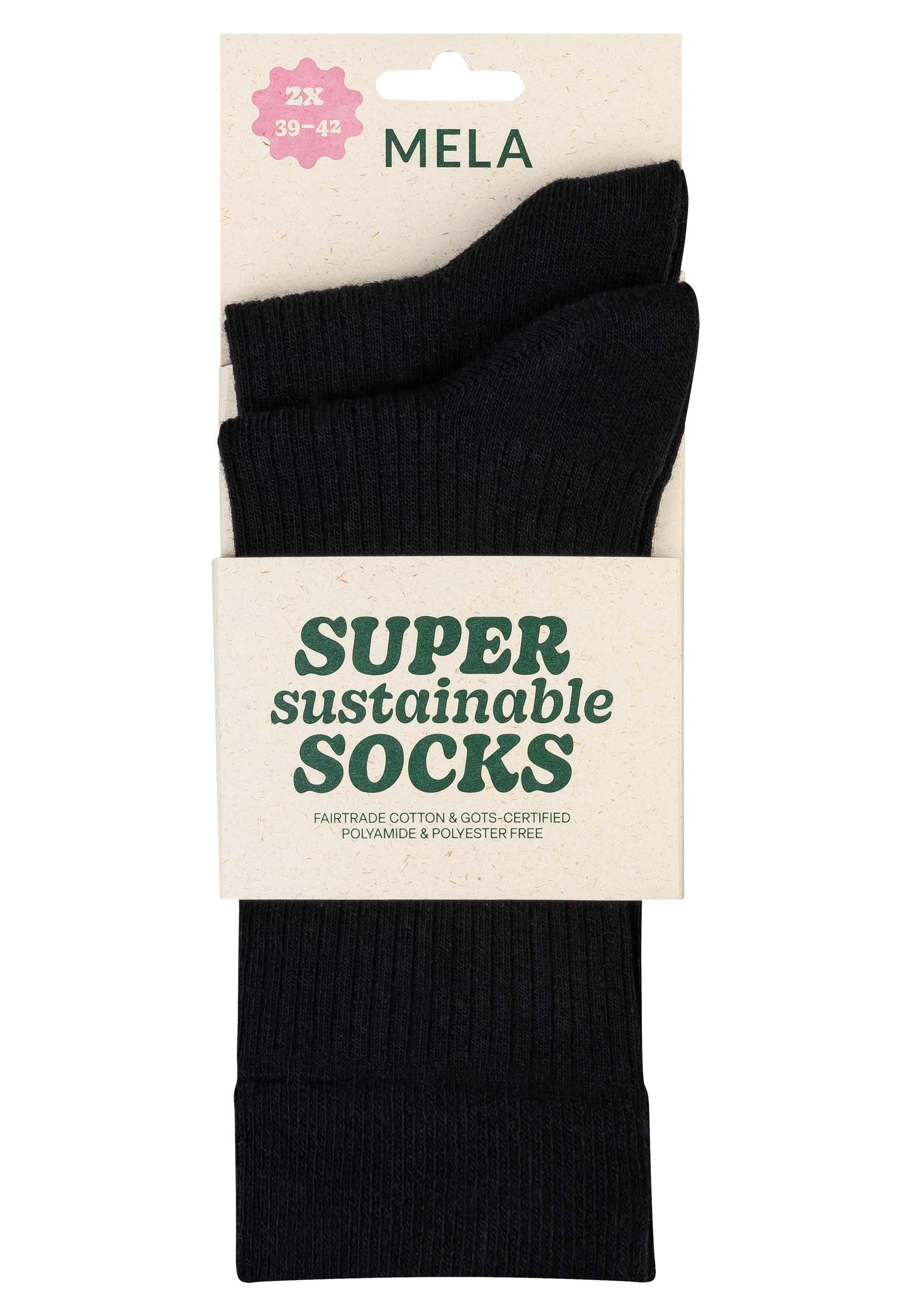 MELA Socken Gerippte Socken 2 Paare Das Elasthan "Roica" ist abbaubar, ohne günstig online kaufen