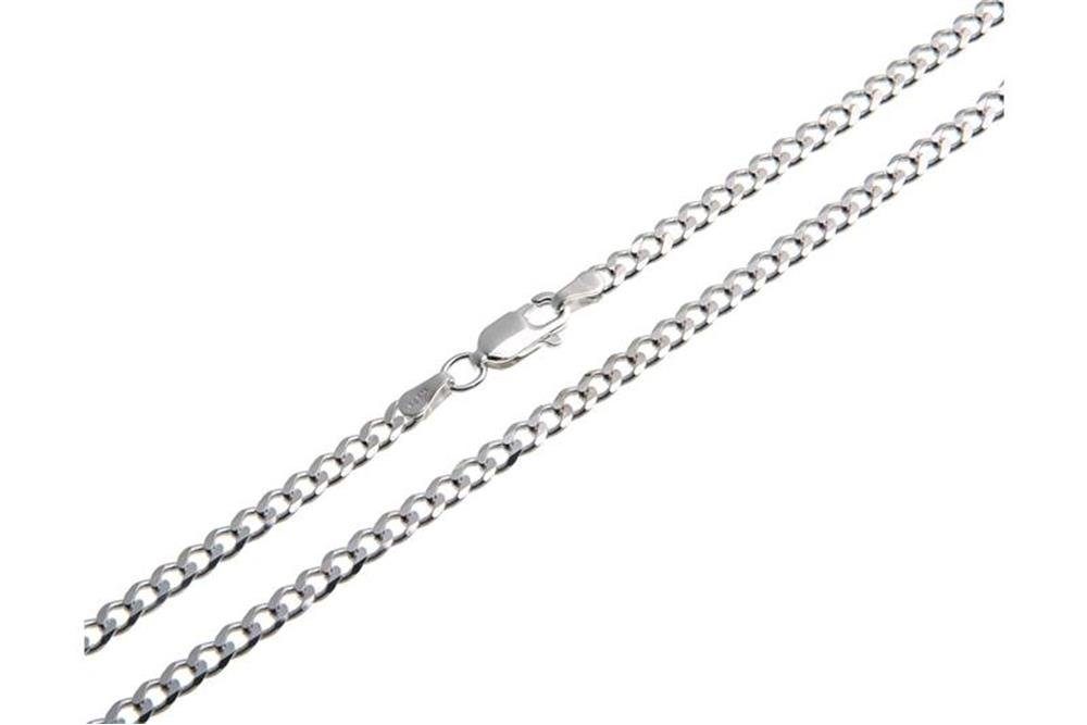 Silberkette Kinder-Panzerkette 3mm - 925 Silber, Länge wählbar von 32-37cm
