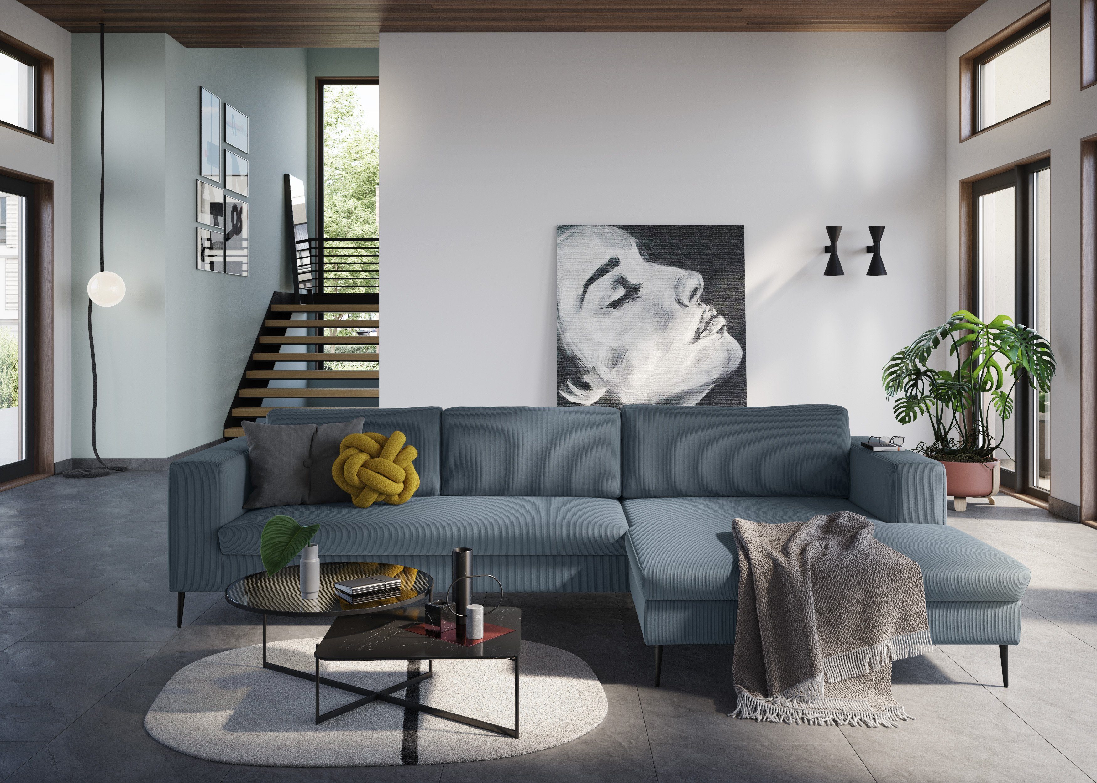 DOMO collection Ecksofa Modica, zeitlos und günstig online kaufen