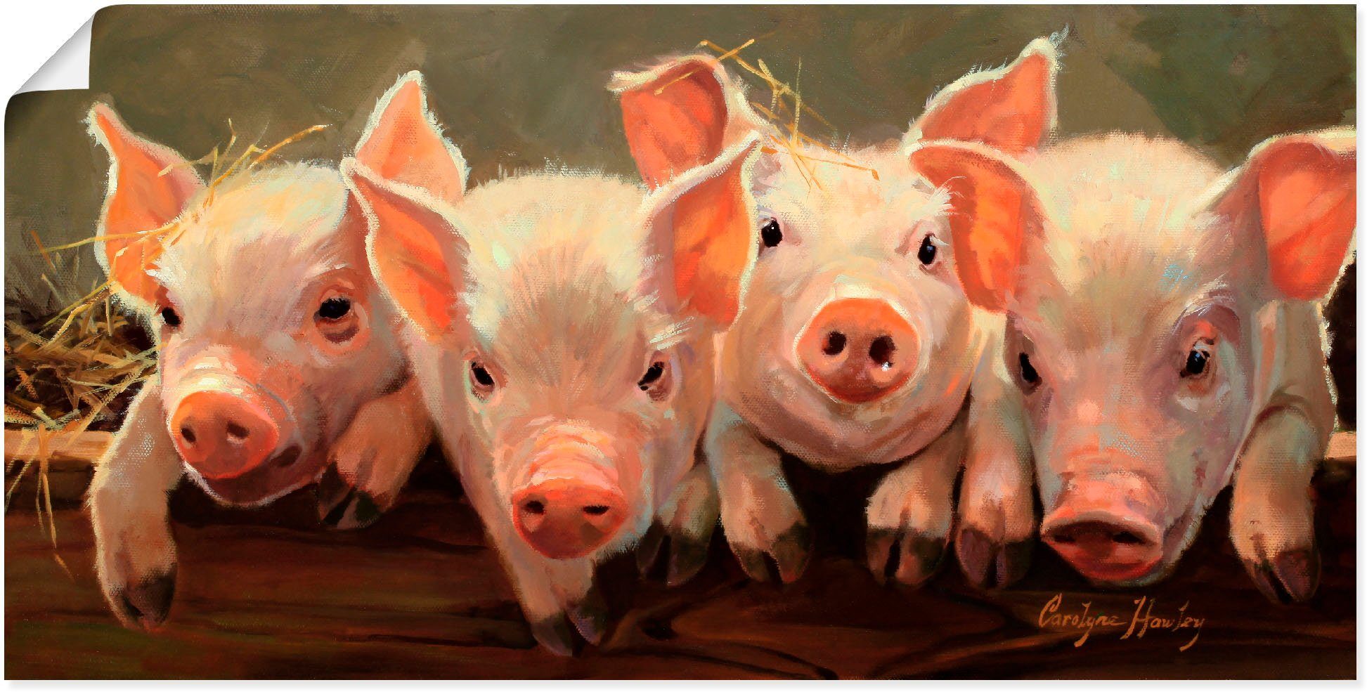 Artland Poster Das große Grunzen, Haustiere (1 St), ohne Rahmen