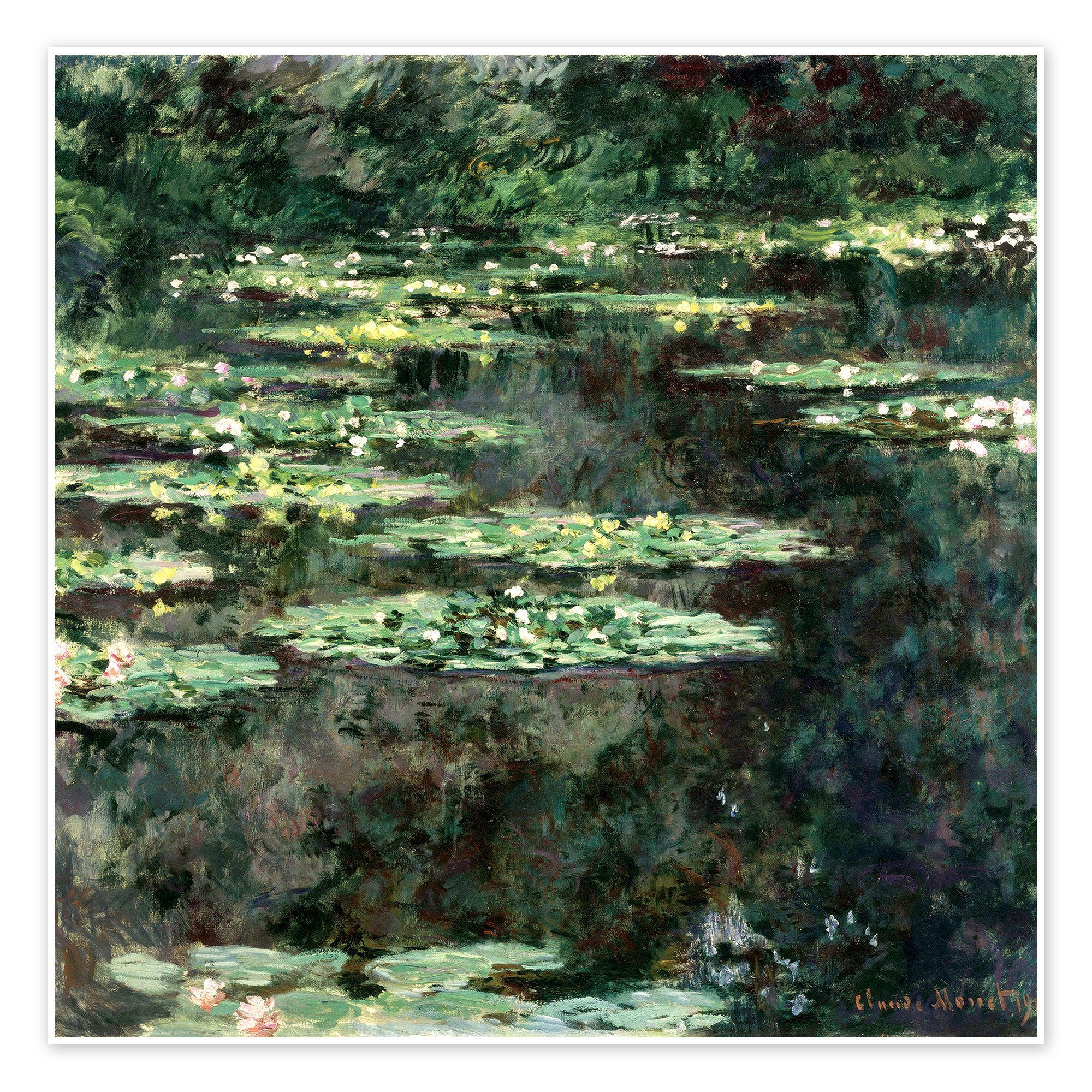 Posterlounge Poster Claude Monet, Seerosenteich, 1904, Wohnzimmer Malerei