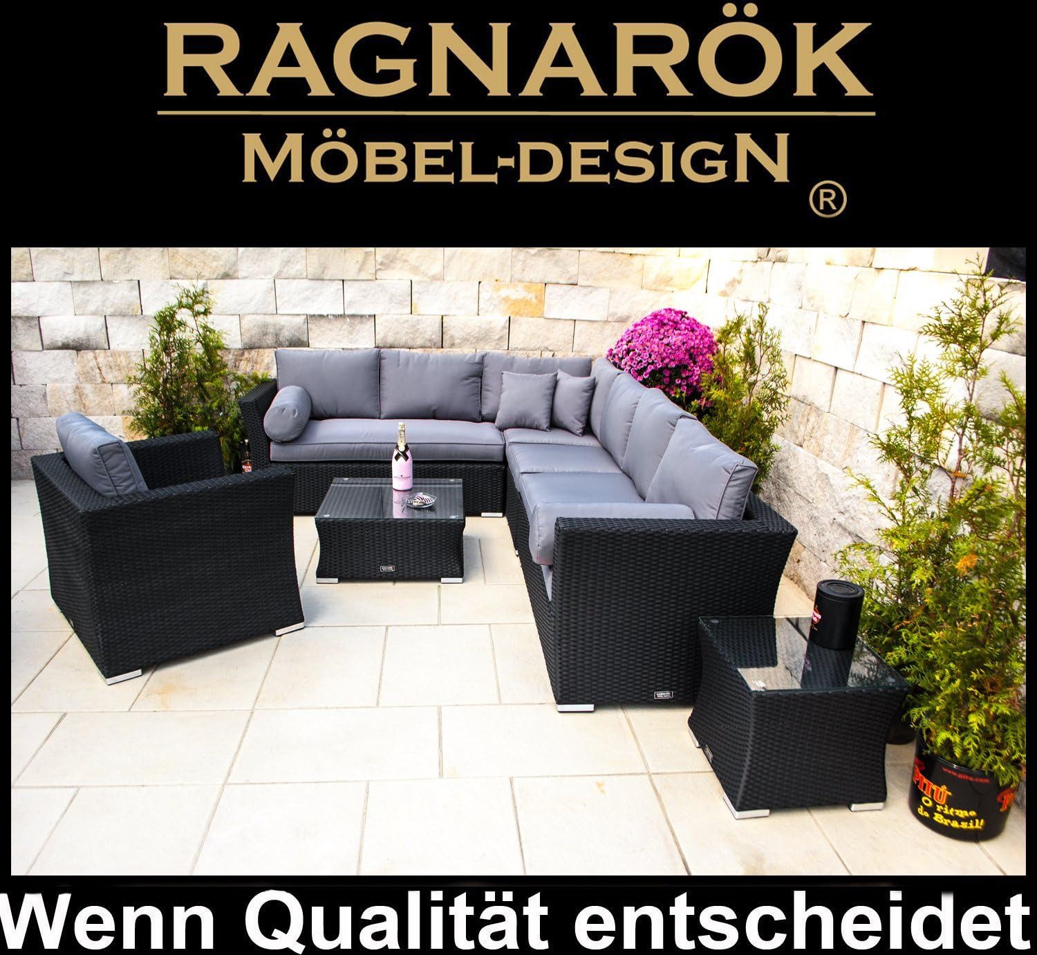 Ragnarök Möbel-Design Gartenlounge-Set Lounge Set Wotan, (Set, Ecksofa, Alu günstig online kaufen
