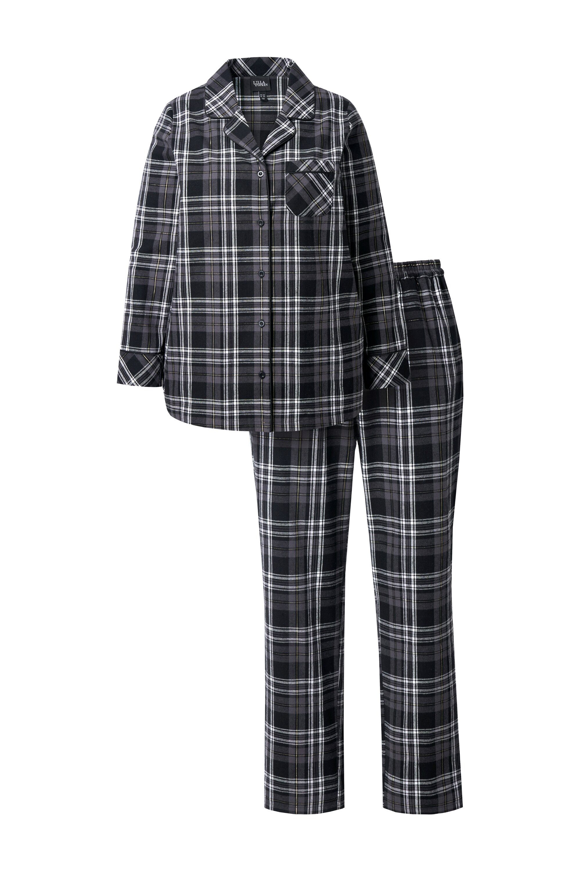 Ulla Popken Pyjama Pyjama Flanell Karo günstig online kaufen